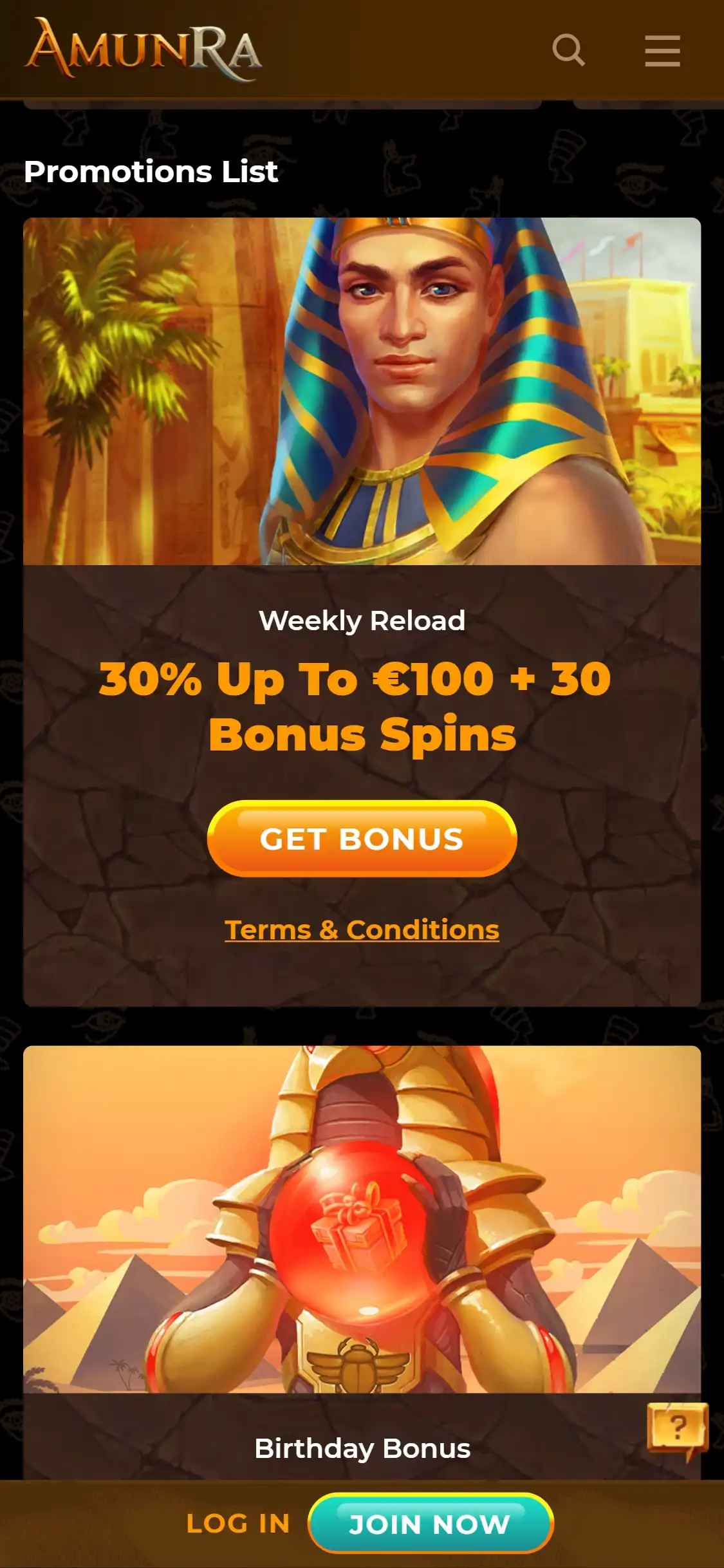 Amunra Casino Mobile No Deposit Bonus Review