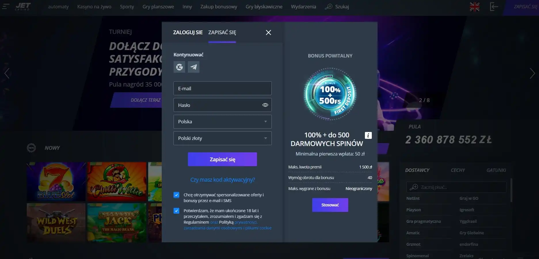 Jet Casino Review
