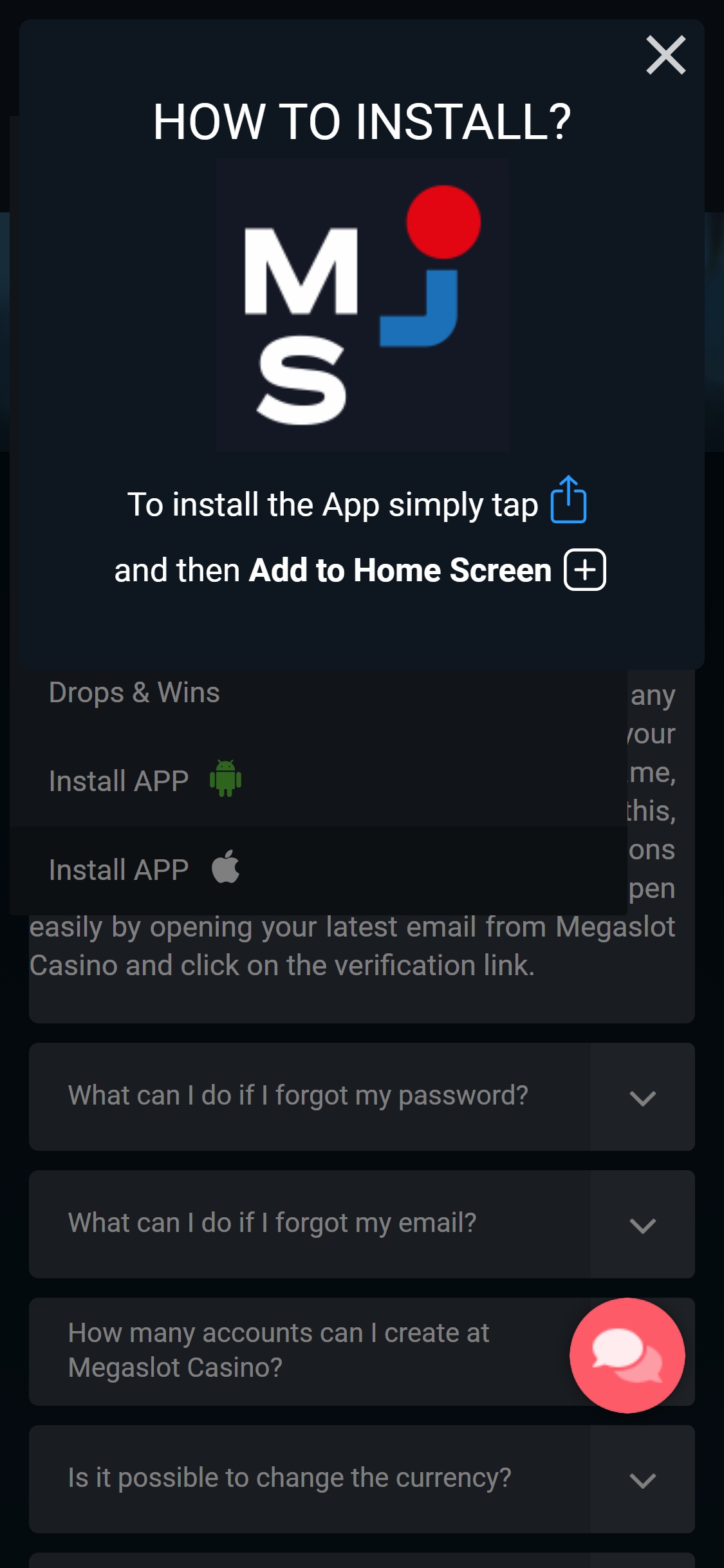 Megaslot Casino Mobile App Review