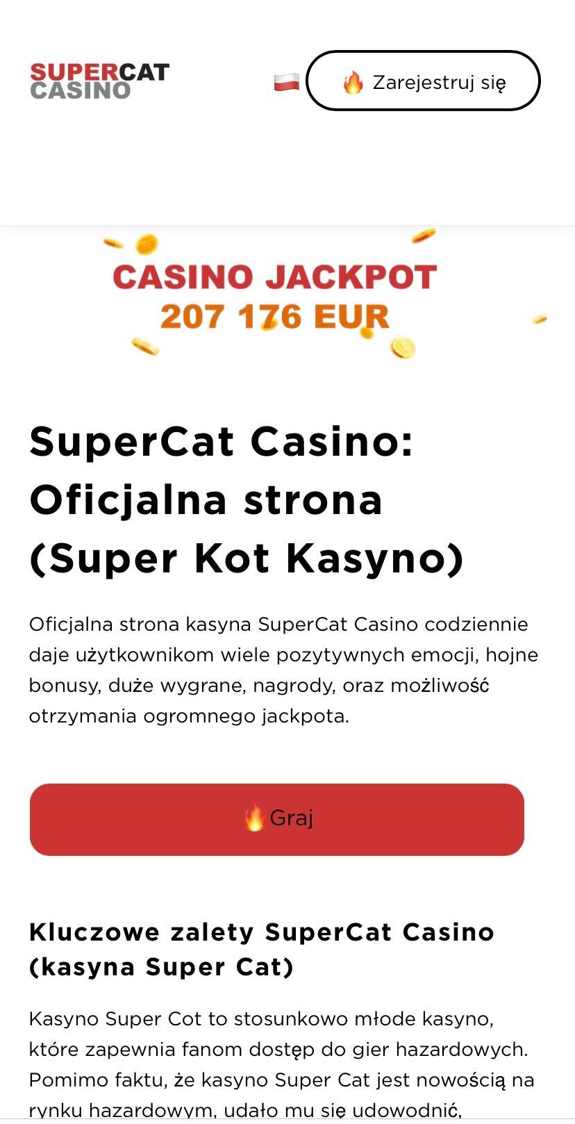 Super Cat Casino Mobile Review