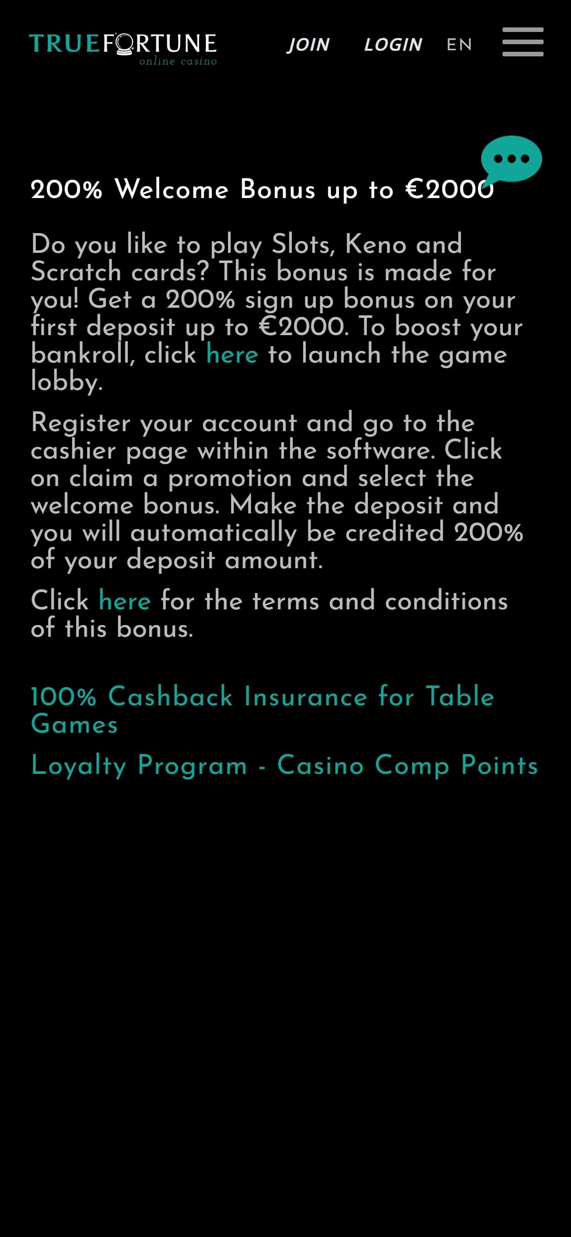 True Fortune Casino Mobile No Deposit Bonus Review