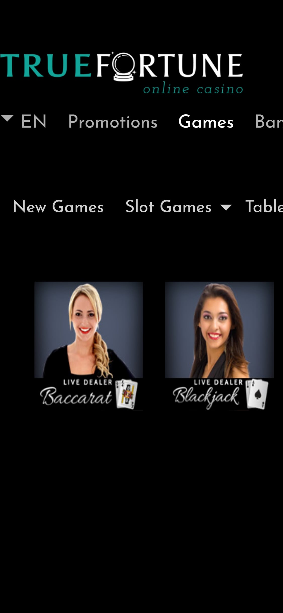 True Fortune Casino Mobile Live Dealer Games Review