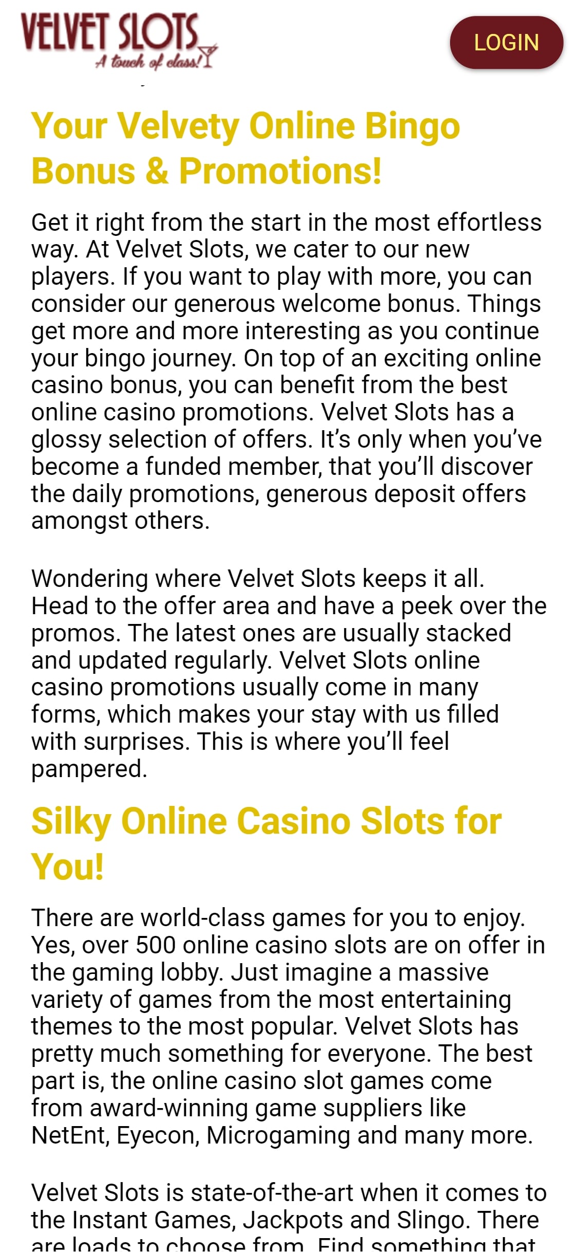 Velvet Slots Casino Mobile No Deposit Bonus Review