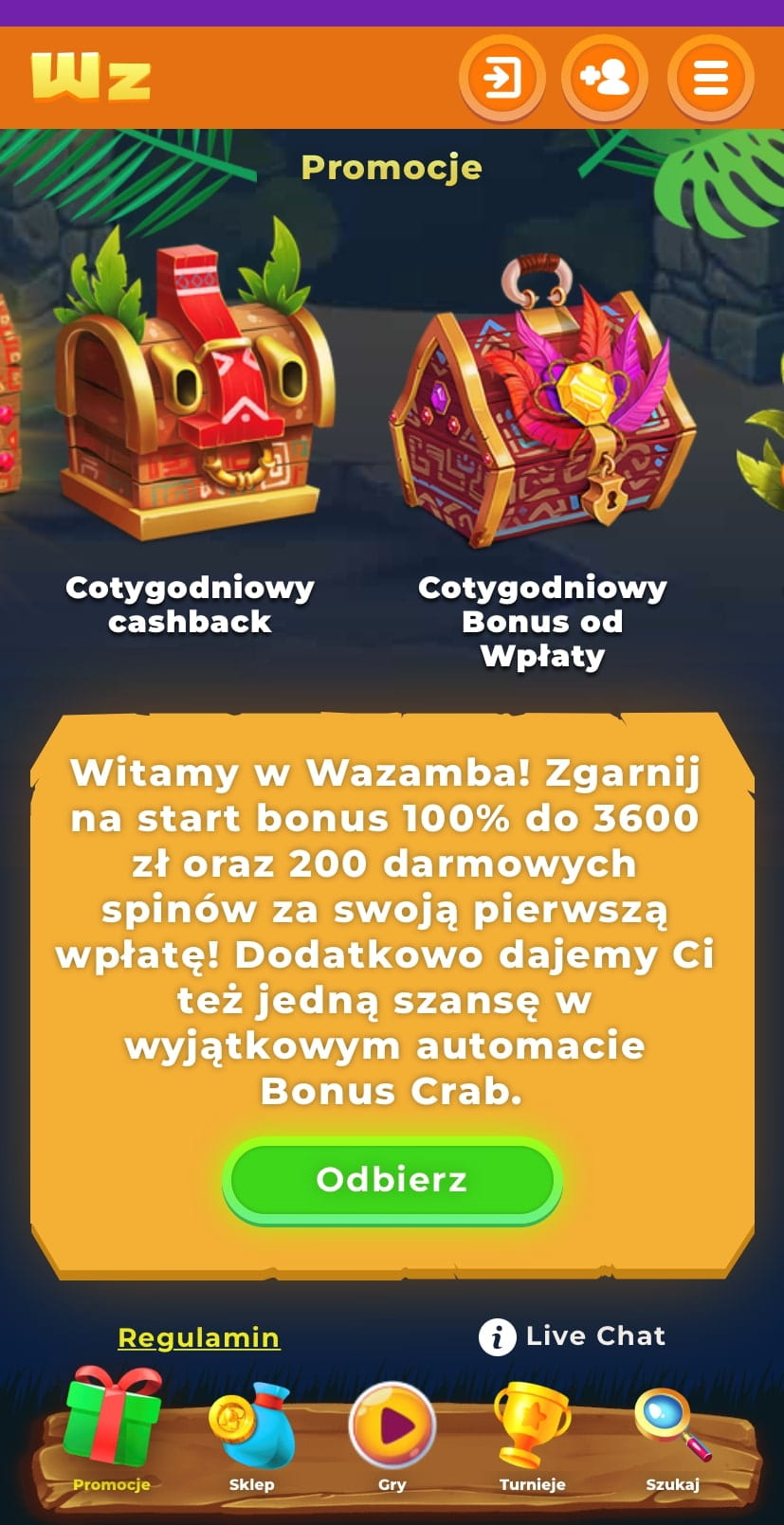 Wazamba Casino Mobile Review