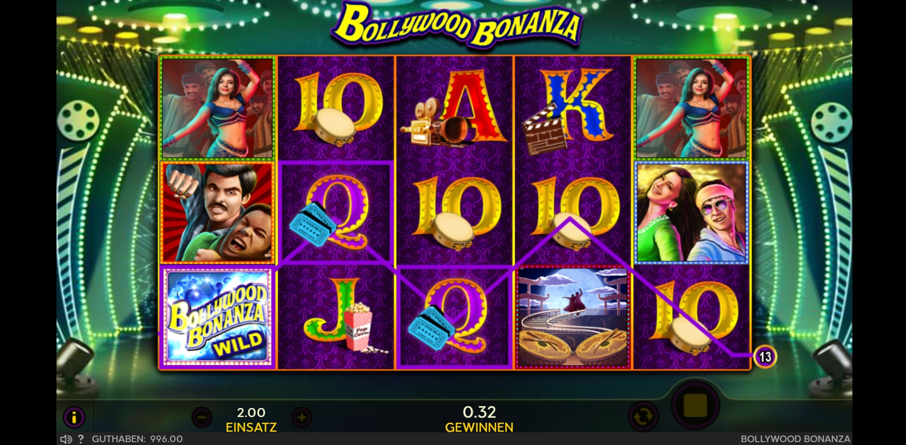 Win Money in Bollywood Bonanza Free Slot Game by 888 Gaming