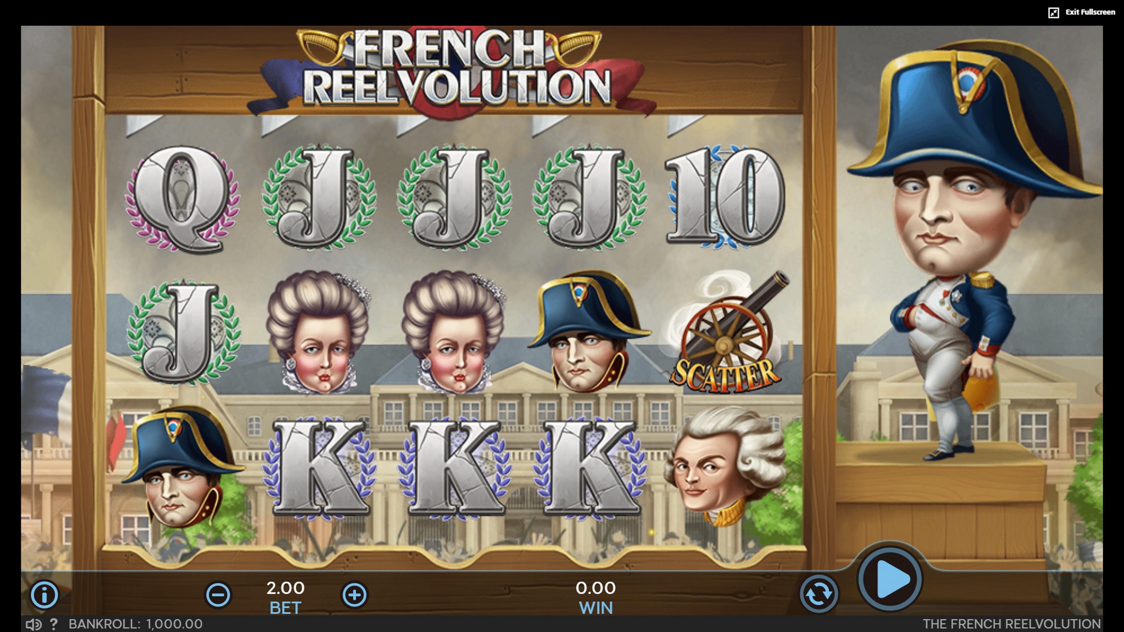 Reels in The French Reelvolution Slot Game by 888 Gaming
