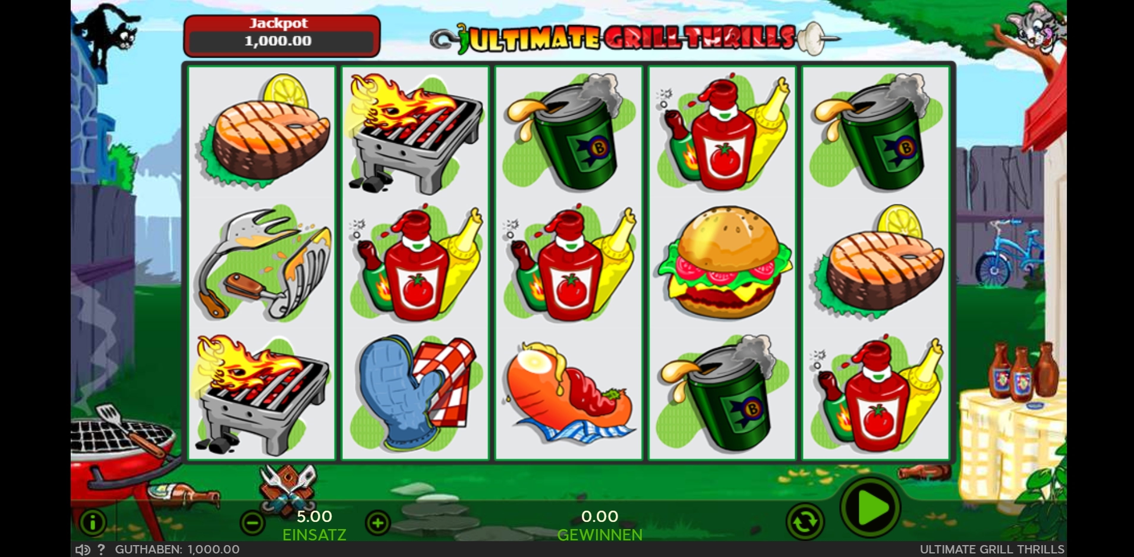 Reels in Ultimate Grill Thrills Slot Game by 888 Gaming