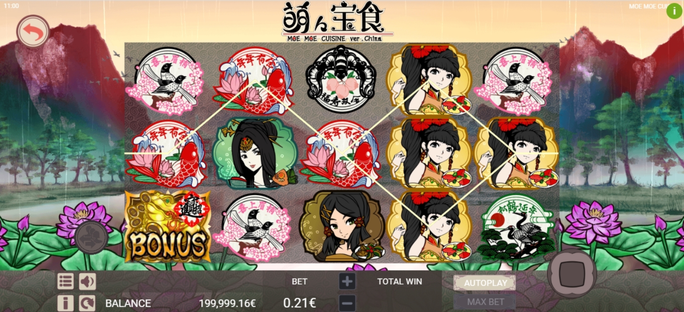 Win Money in Moe Moe Cuisine ver.China Free Slot Game by Gamatron