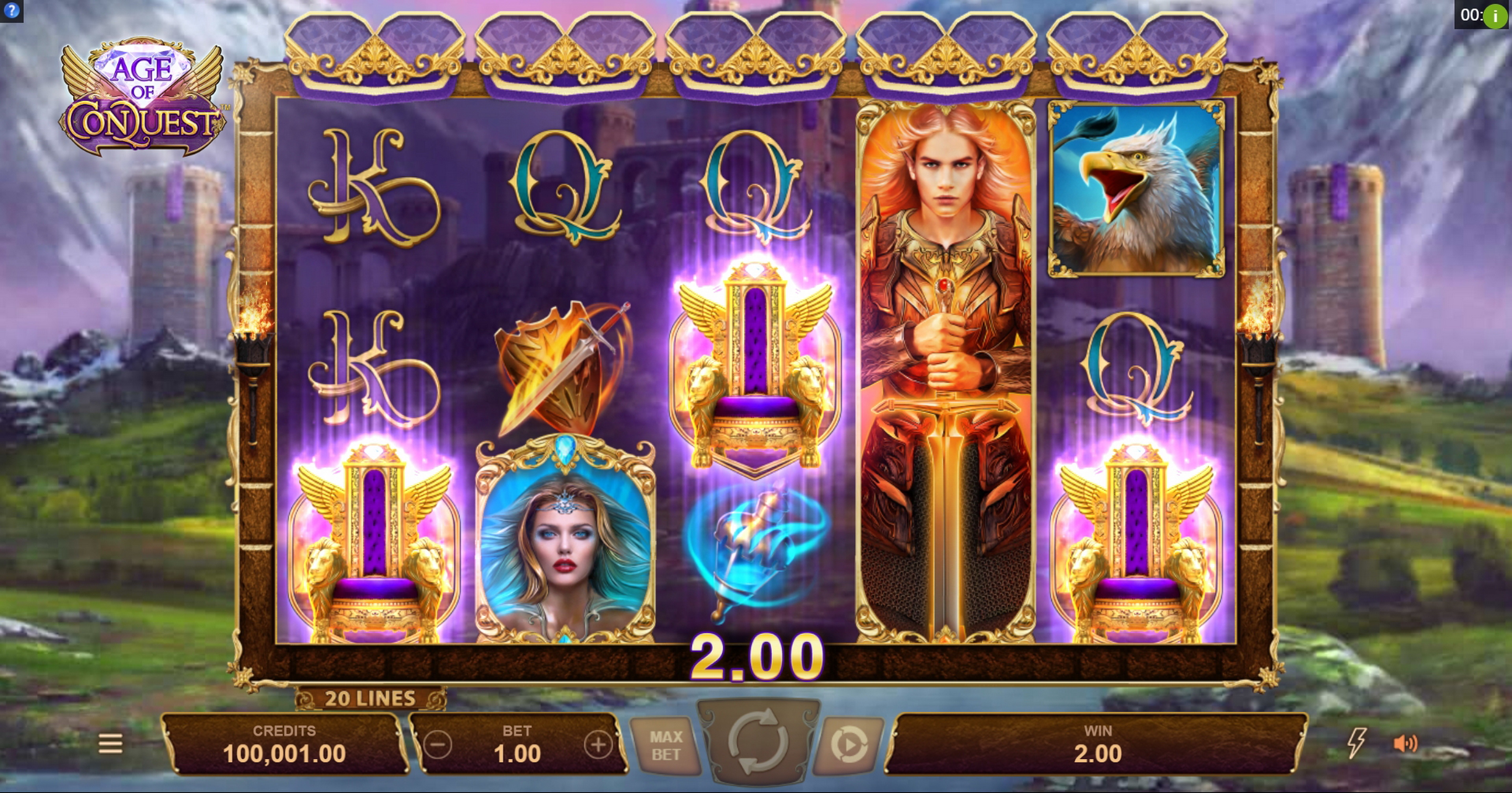 Win Money in Age of Conquest Free Slot Game by Neon Valley Studios