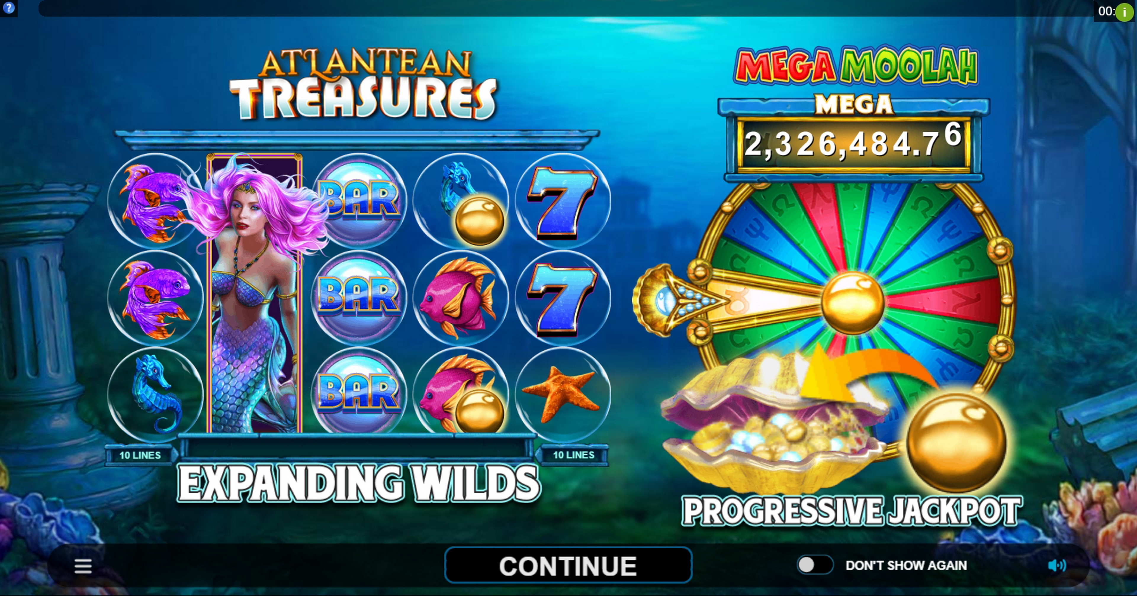 Play Atlantean Treasures Mega Moolah Free Casino Slot Game by Neon Valley Studios