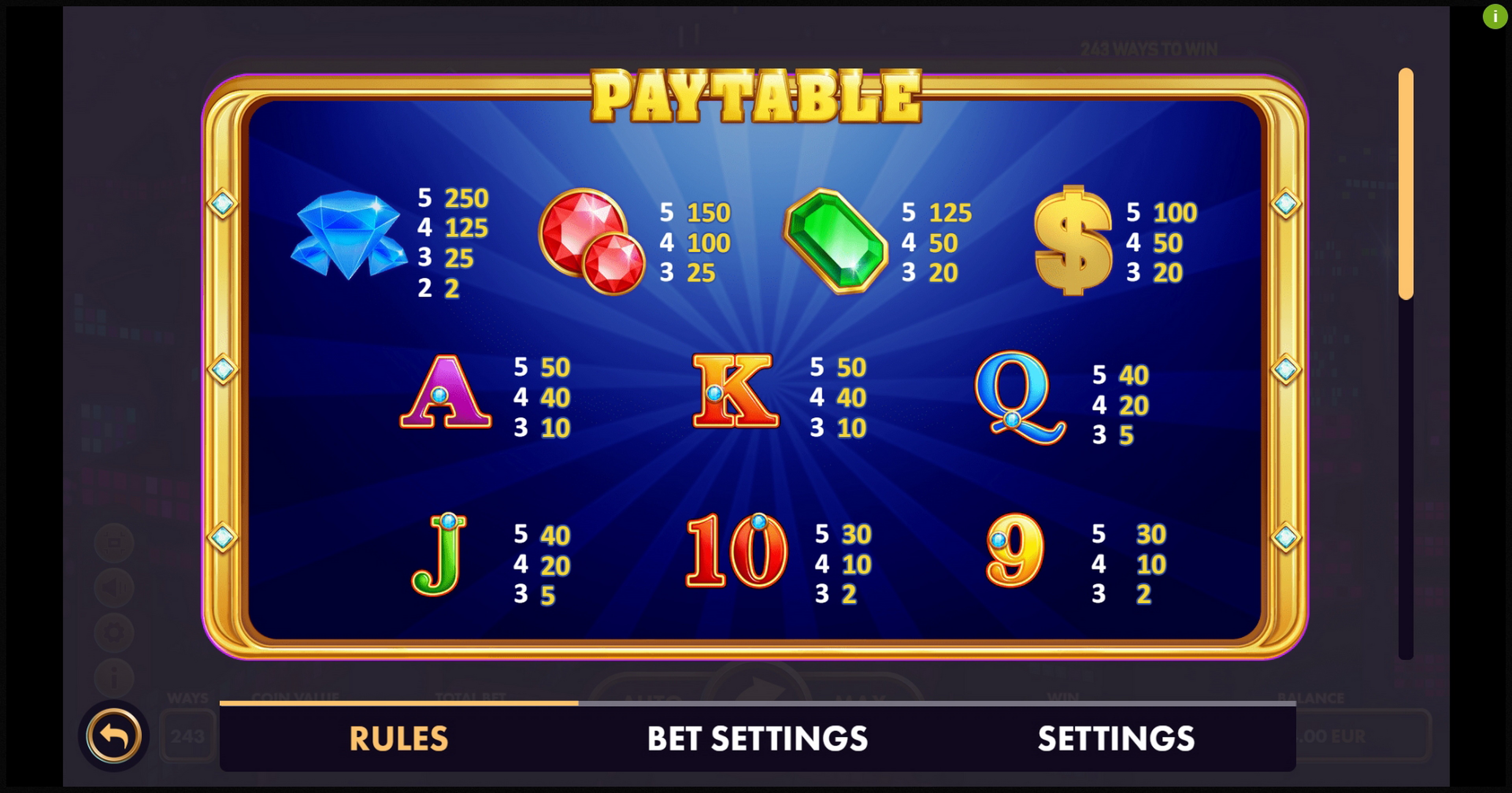 Info of Fortune Cash Slot Game by NetGame
