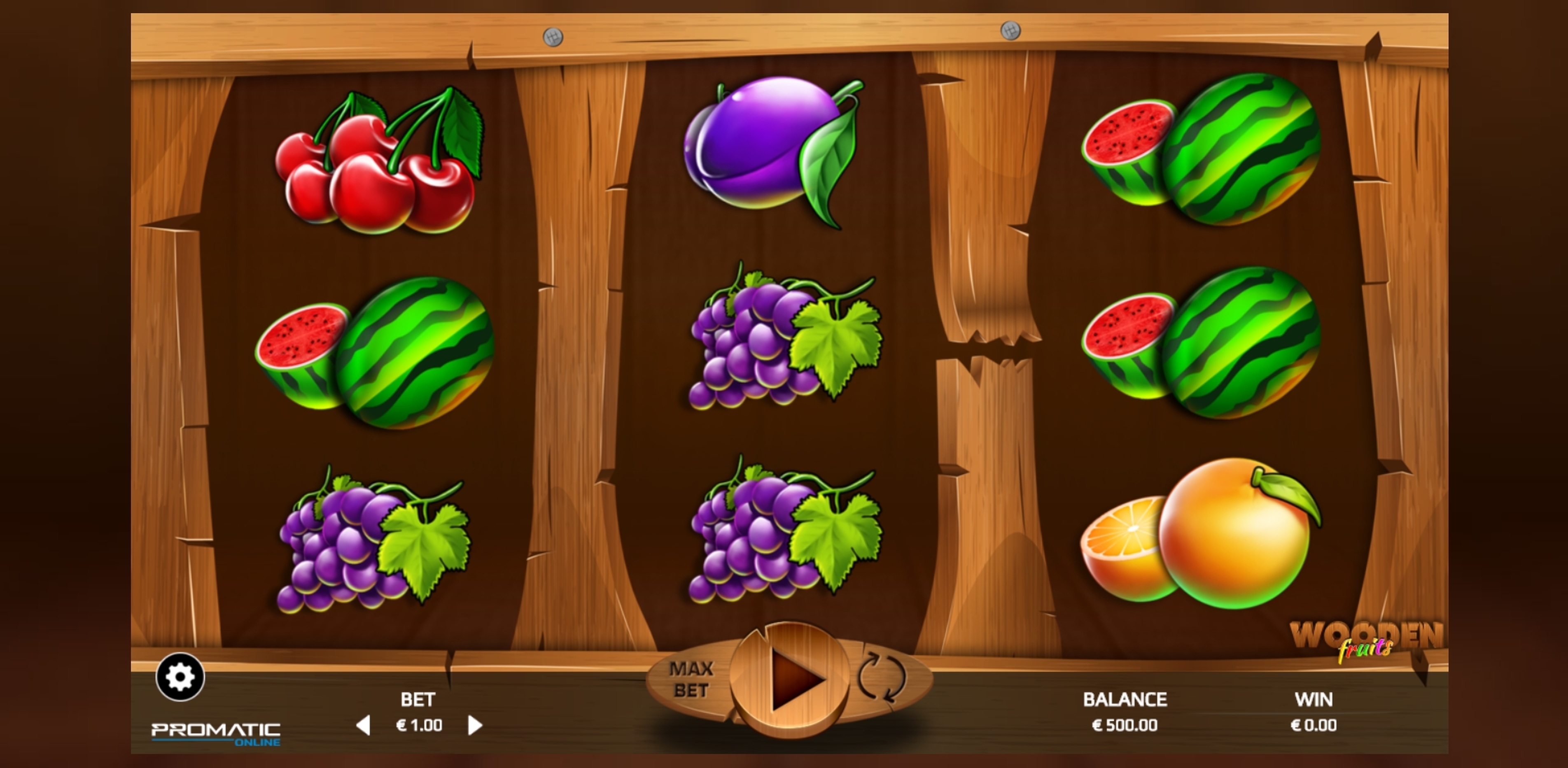 Reels in Wooden Fruits Slot Game by Promatic Games