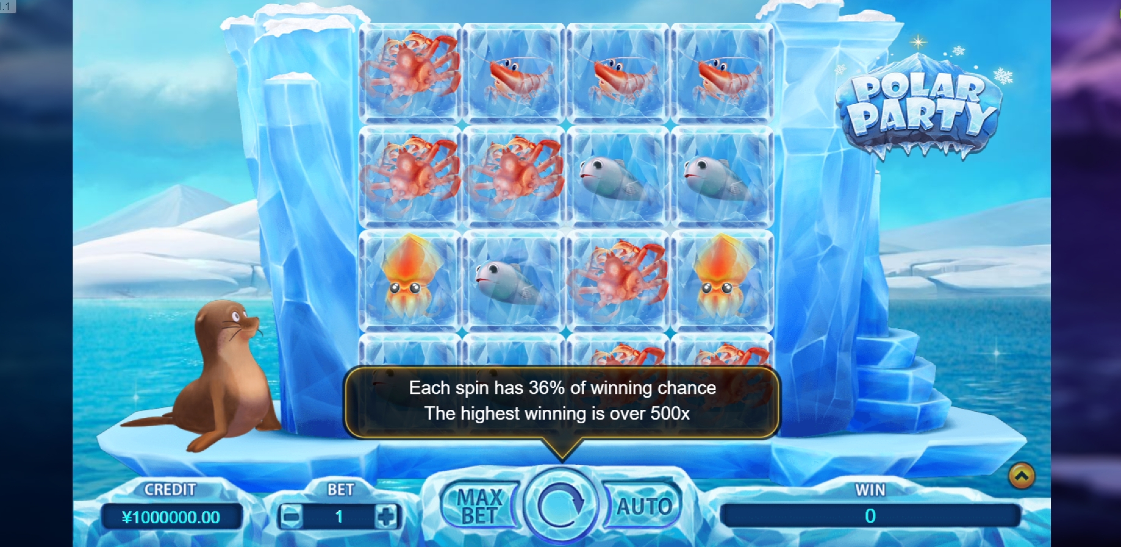 Reels in Polar Party Slot Game by TIDY