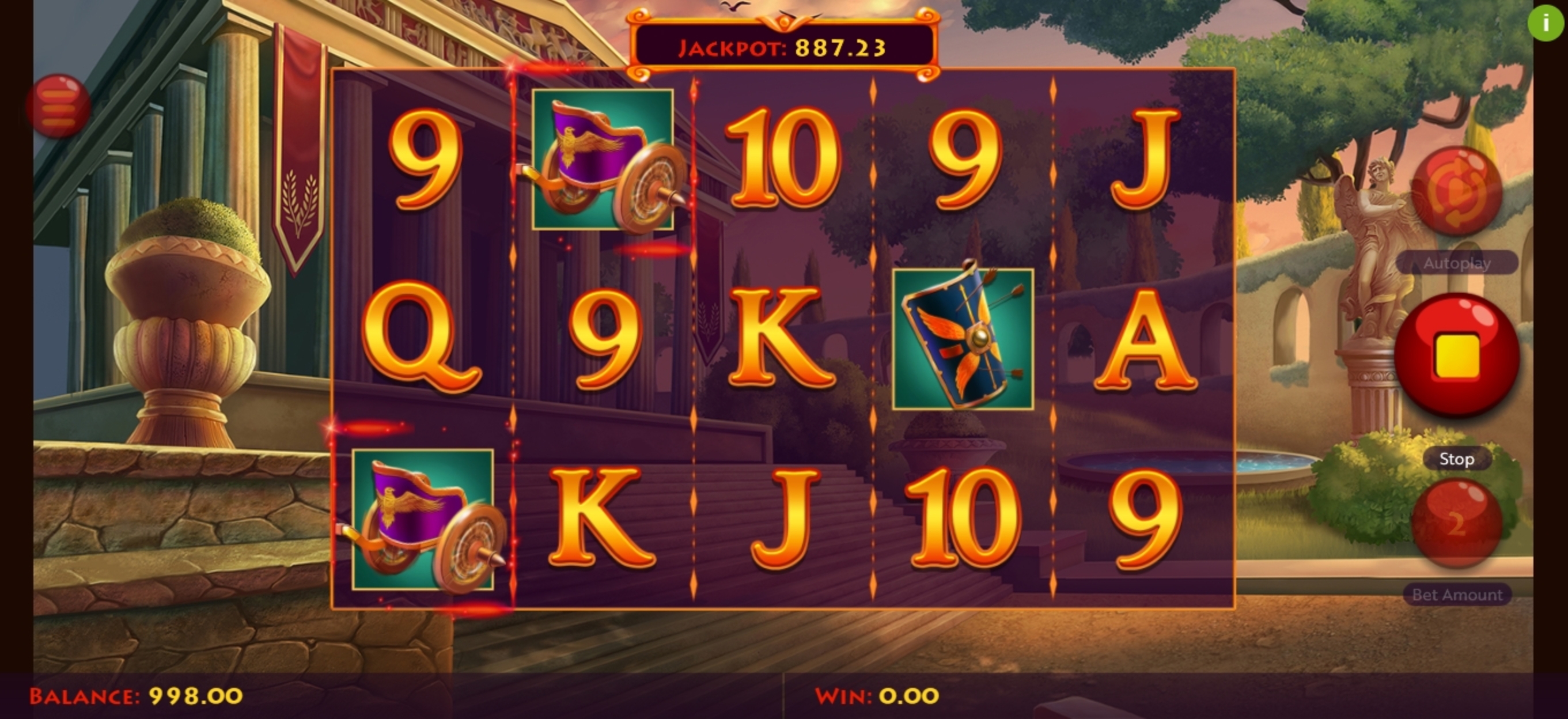 Win Money in Caesar's Conquest Free Slot Game by Woohoo