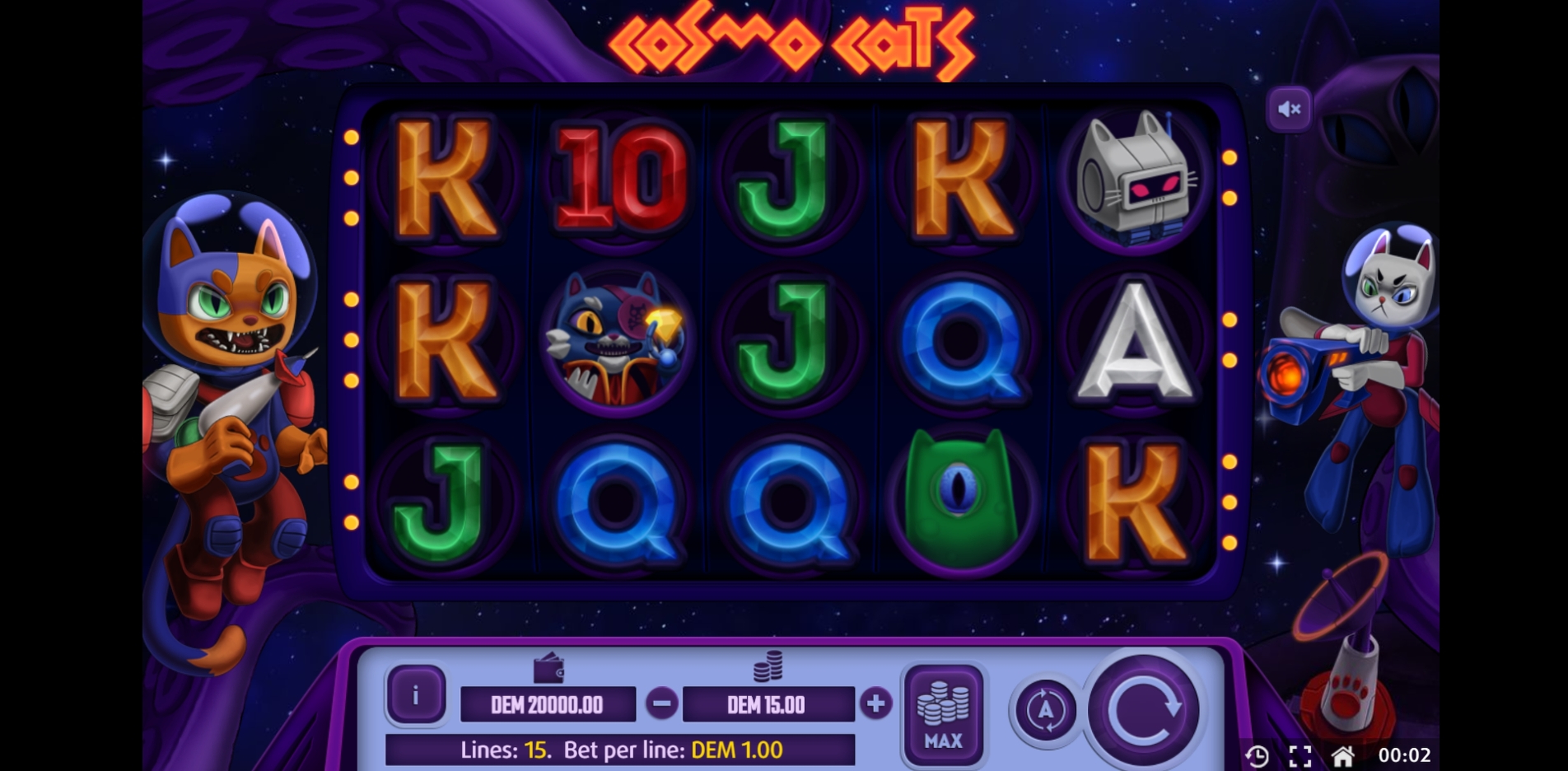 Reels in Cosmo Cats Slot Game by X Line