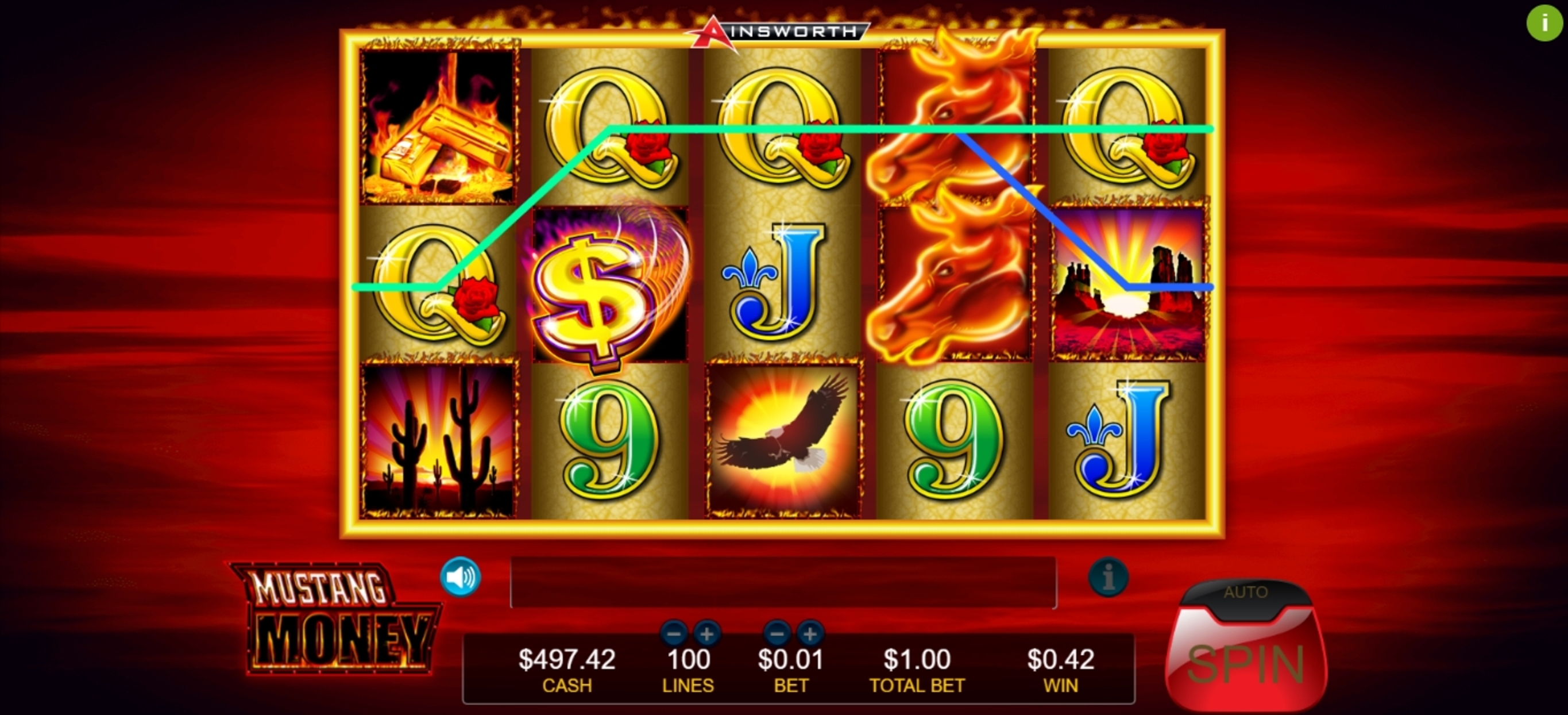 Win Money in Mustang Money Free Slot Game by Ainsworth Gaming Technology