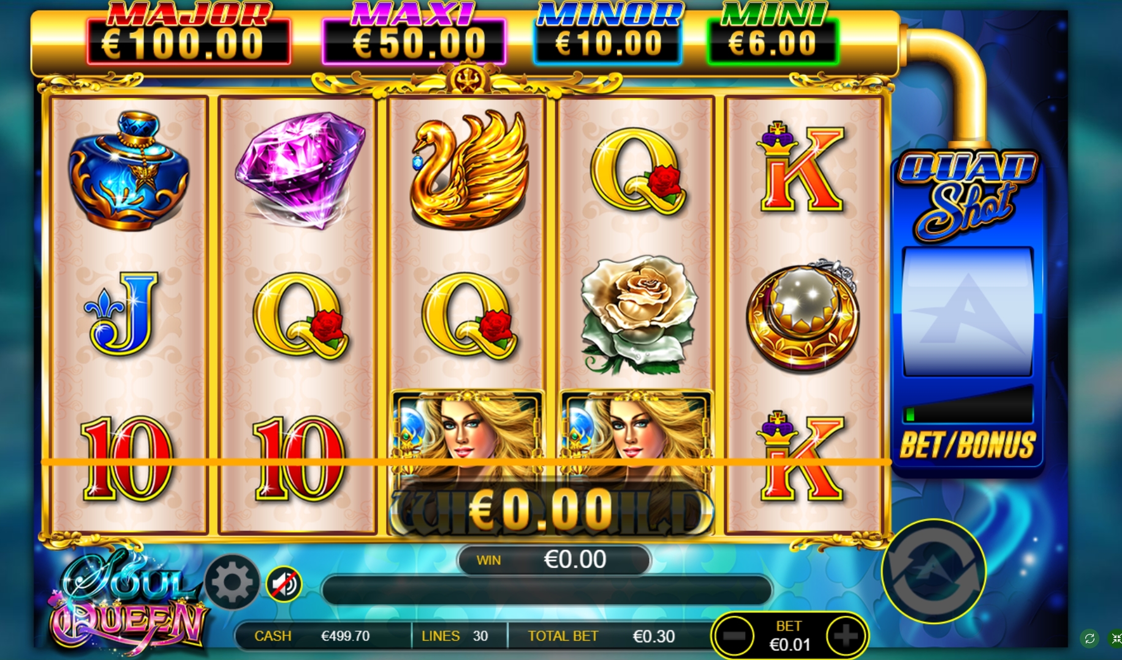 Win Money in Soul Queen Quad Shot Free Slot Game by Ainsworth Gaming Technology
