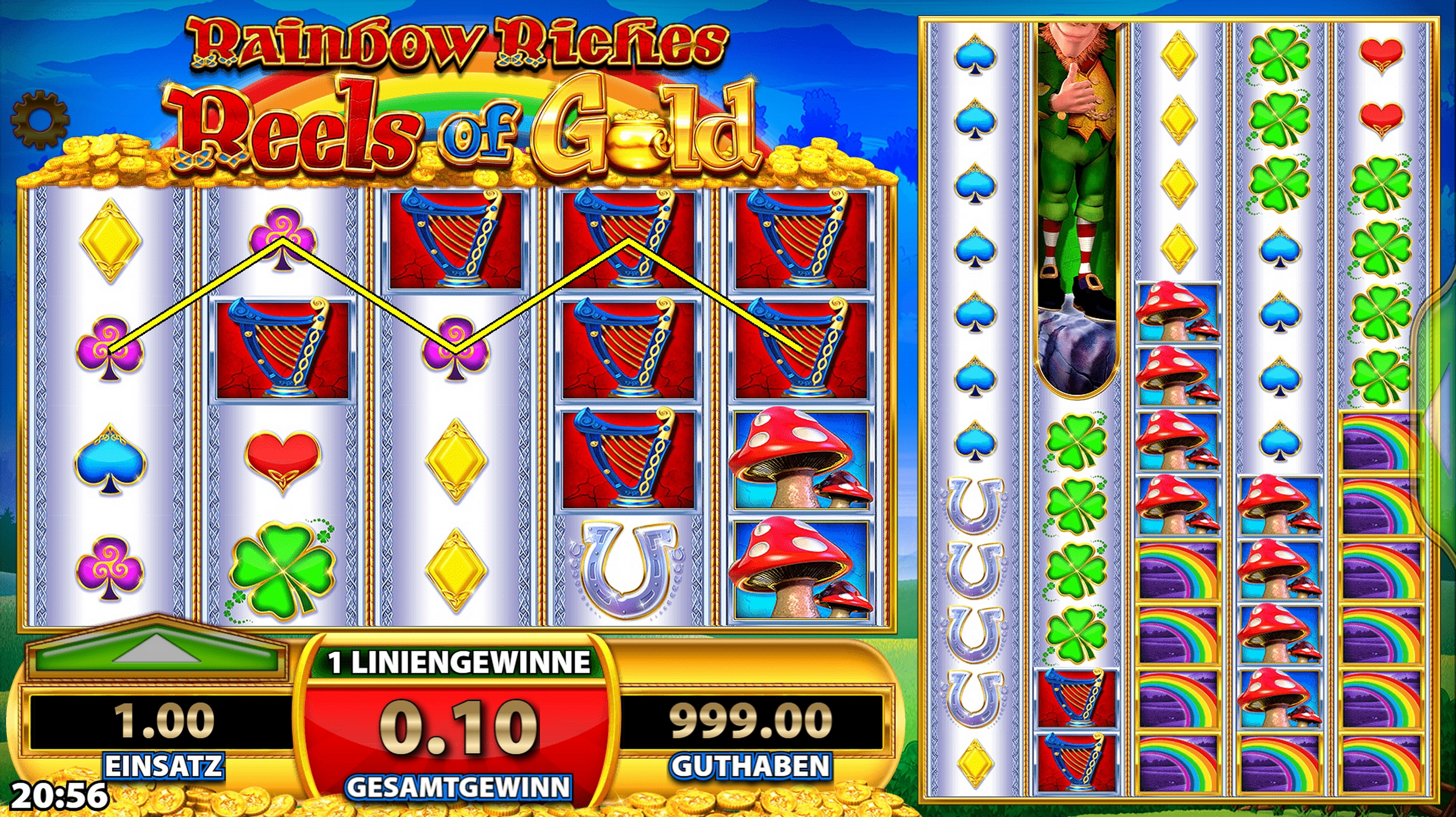 Win Money in Rainbow Riches Reels of Gold Free Slot Game by Barcrest Games