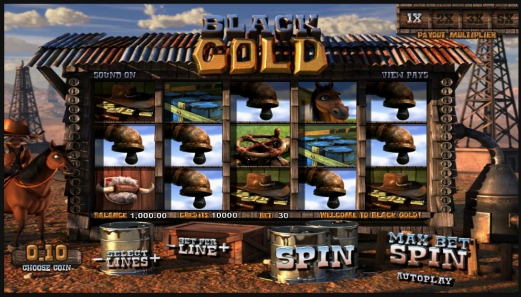 Reels in Black Gold Slot Game by Betsoft