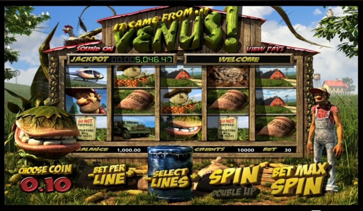 Reels in It Came From Venus Slot Game by Betsoft