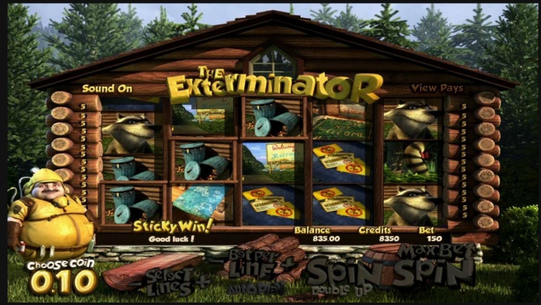 Win Money in The Exterminator Free Slot Game by Betsoft