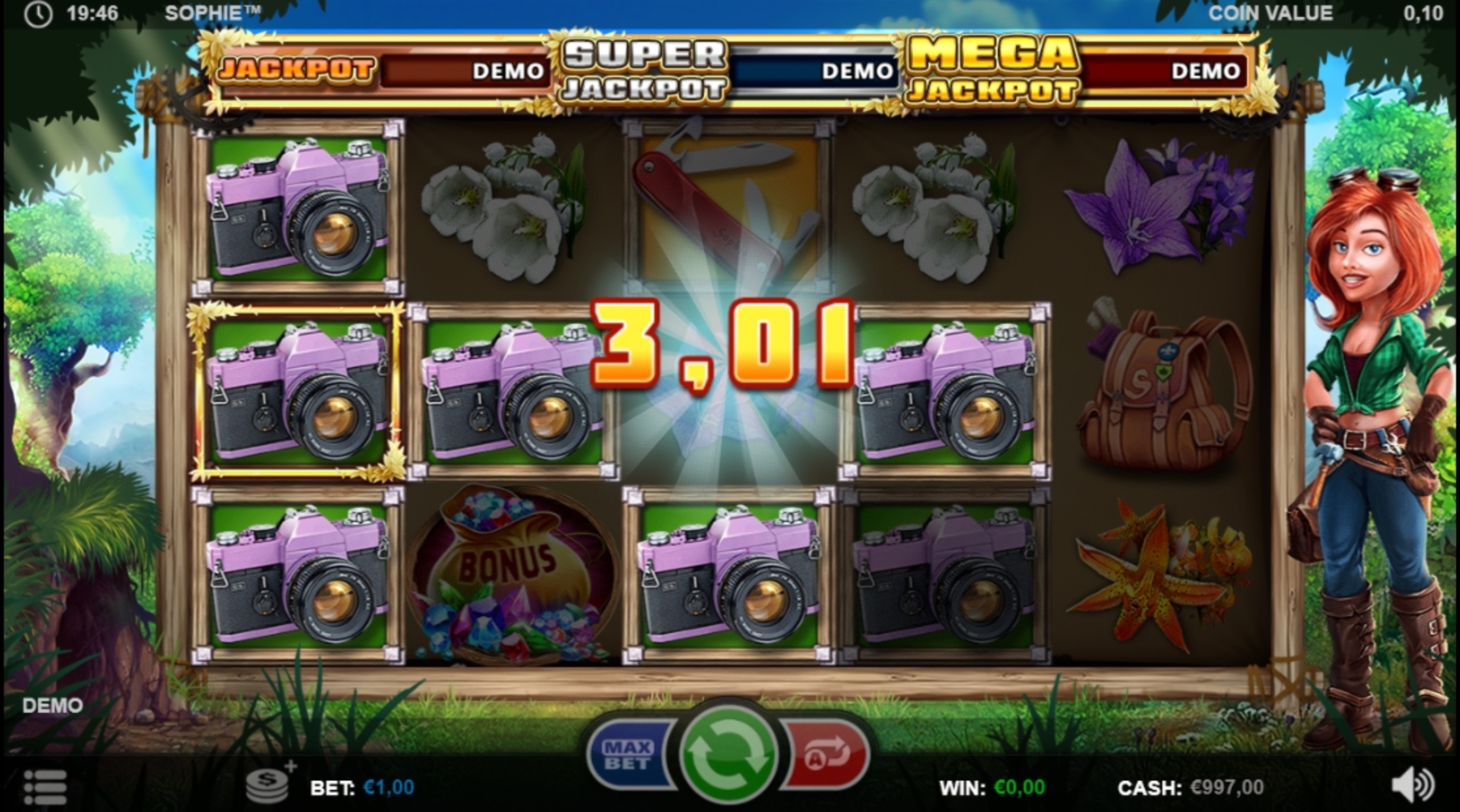 Win Money in Sophie Free Slot Game by Betsson Group
