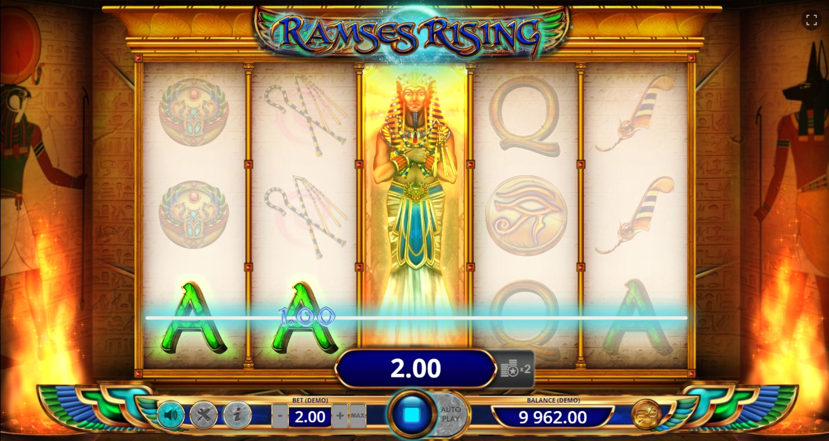 Win Money in Ramses Rising Free Slot Game by BF Games