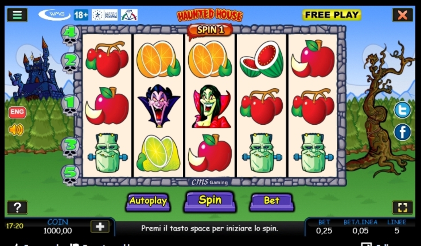 Reels in Haunted House Slot Game by Big Time Gaming