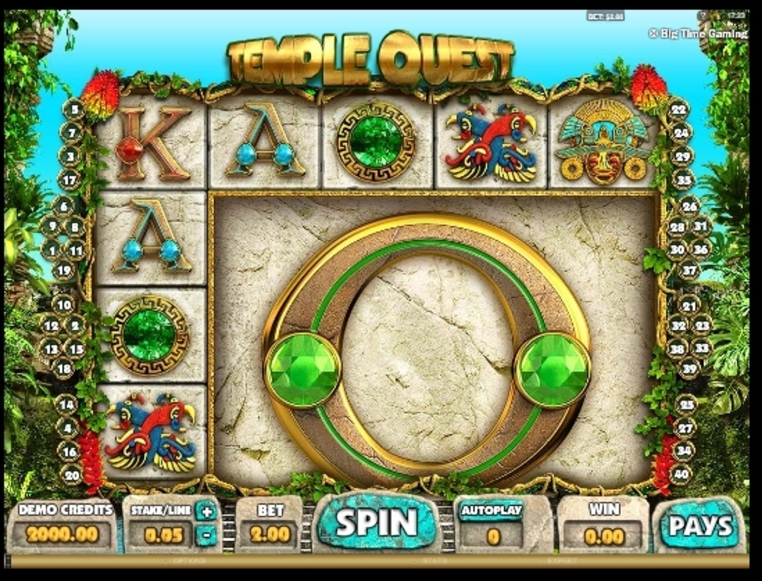 Reels in Temple Quest Slot Game by Big Time Gaming