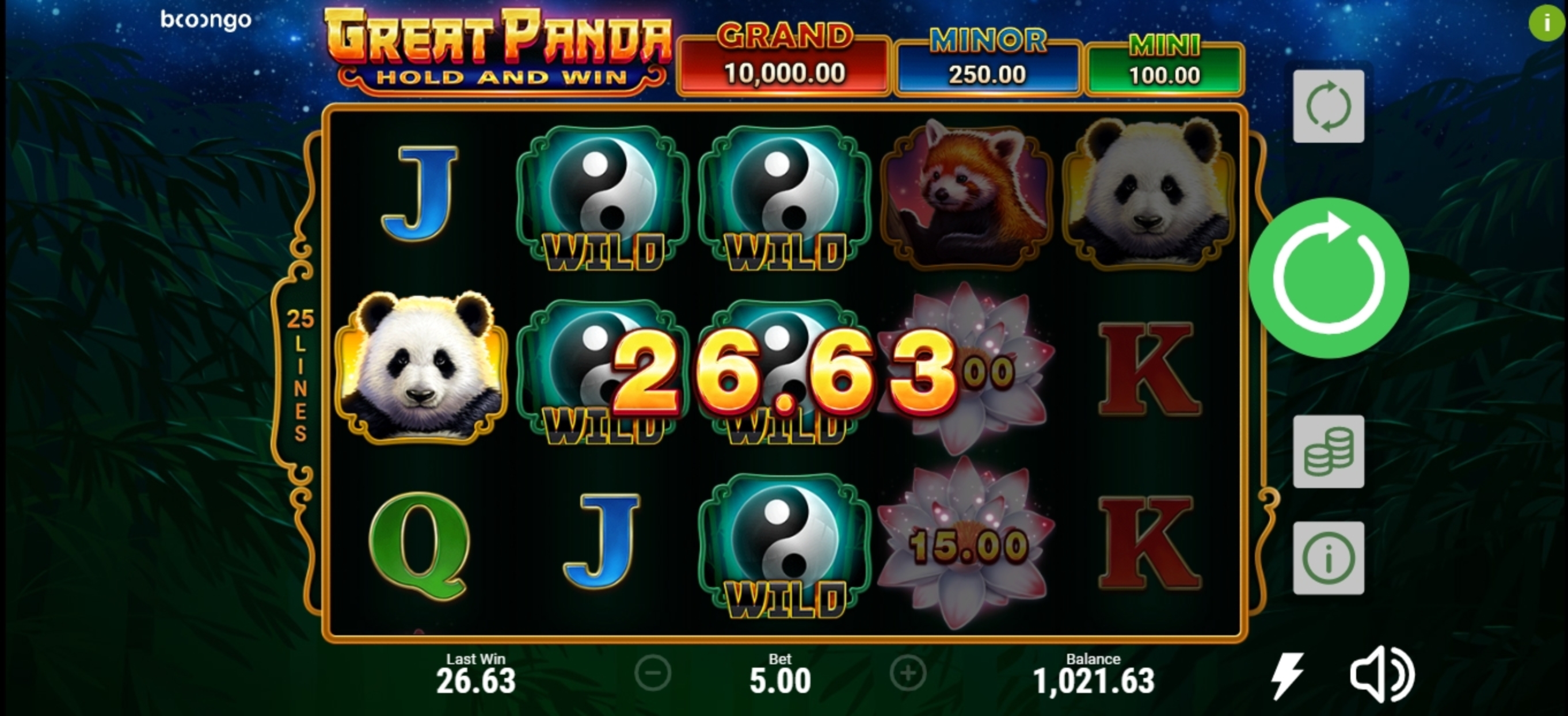 Win Money in Great Panda Free Slot Game by Booongo Gaming
