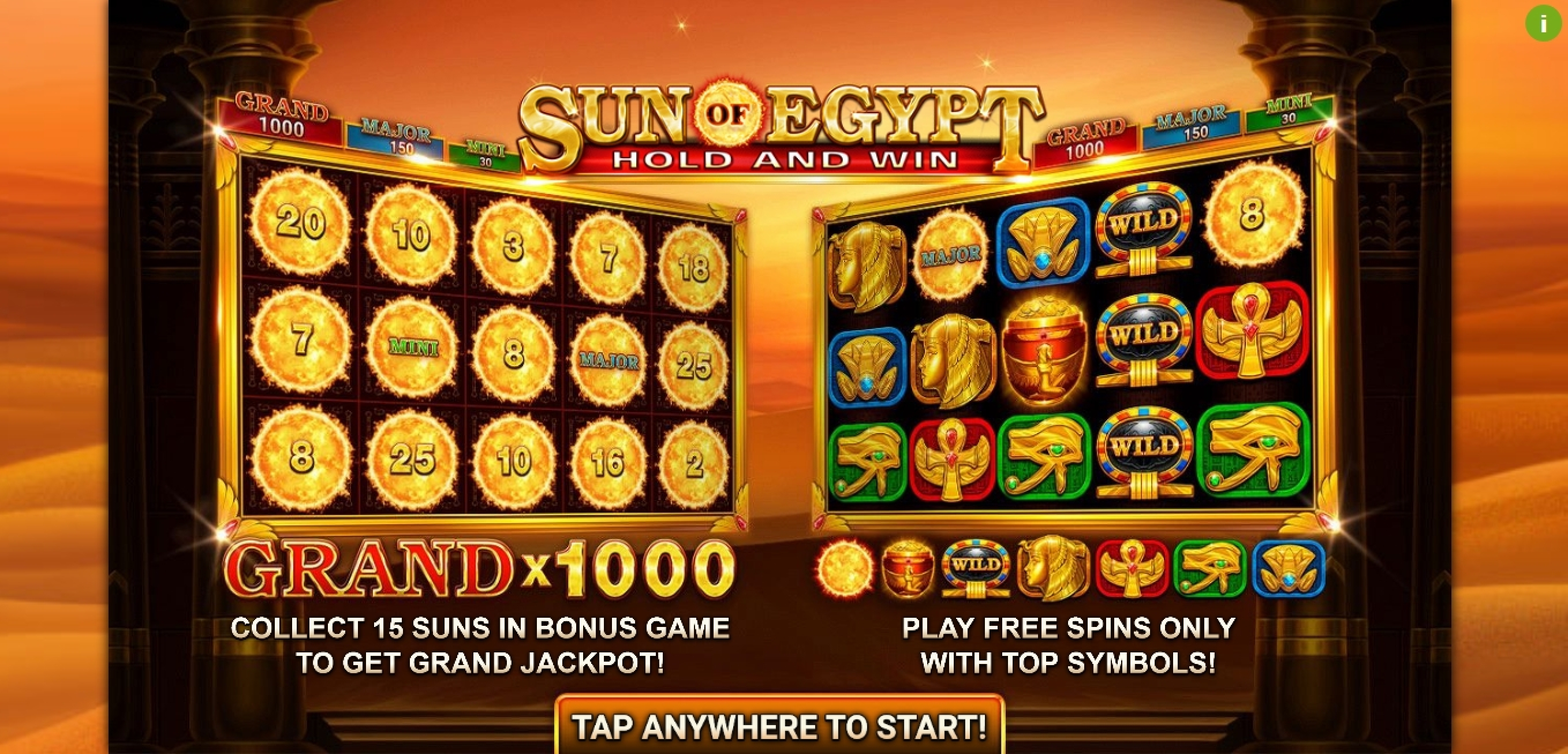 Play Sun of Egypt Free Casino Slot Game by Booongo Gaming