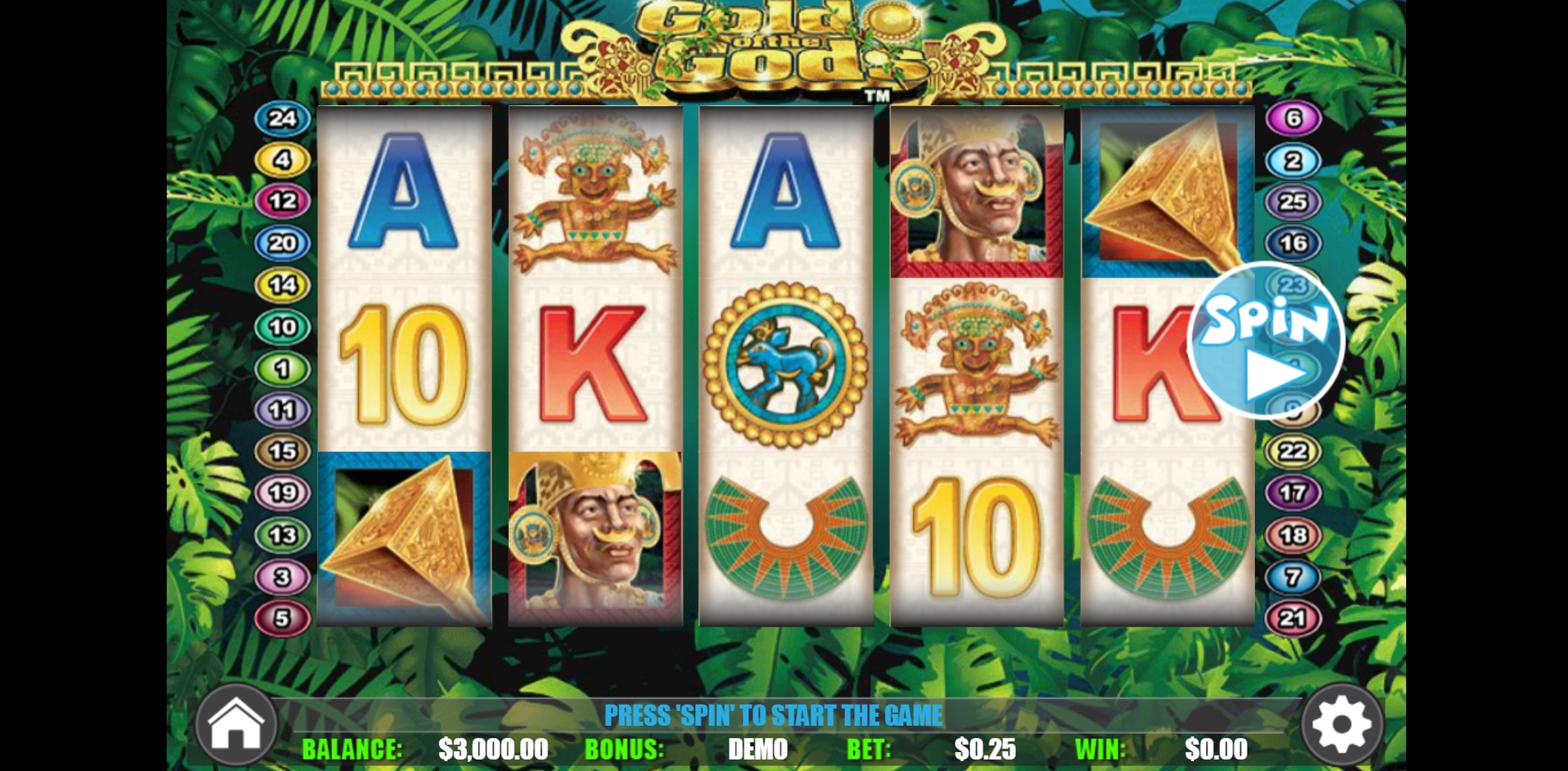Reels in Gold of the Gods Slot Game by BwinParty