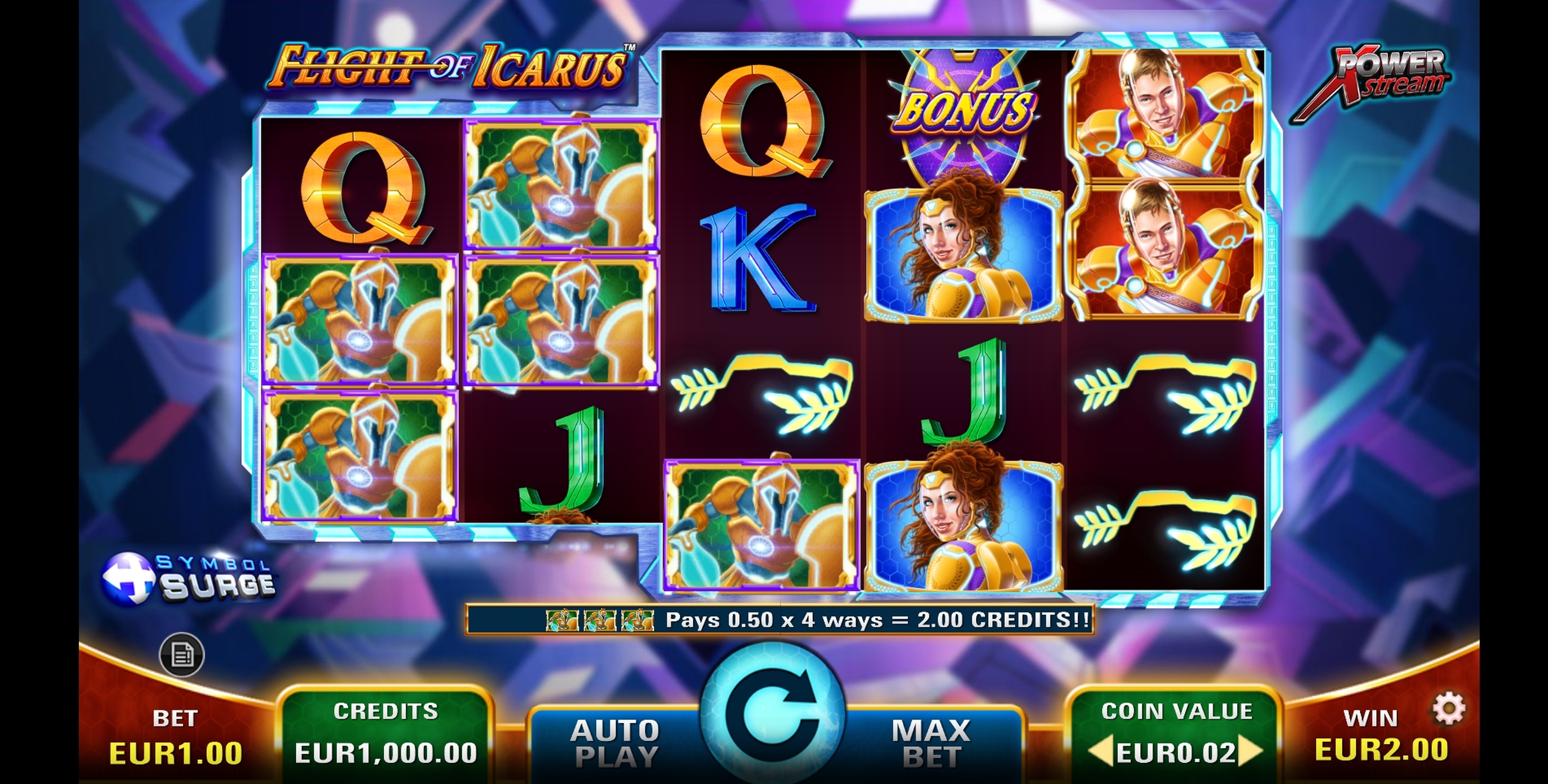 Win Money in Flight of Icarus Free Slot Game by Cadillac Jack