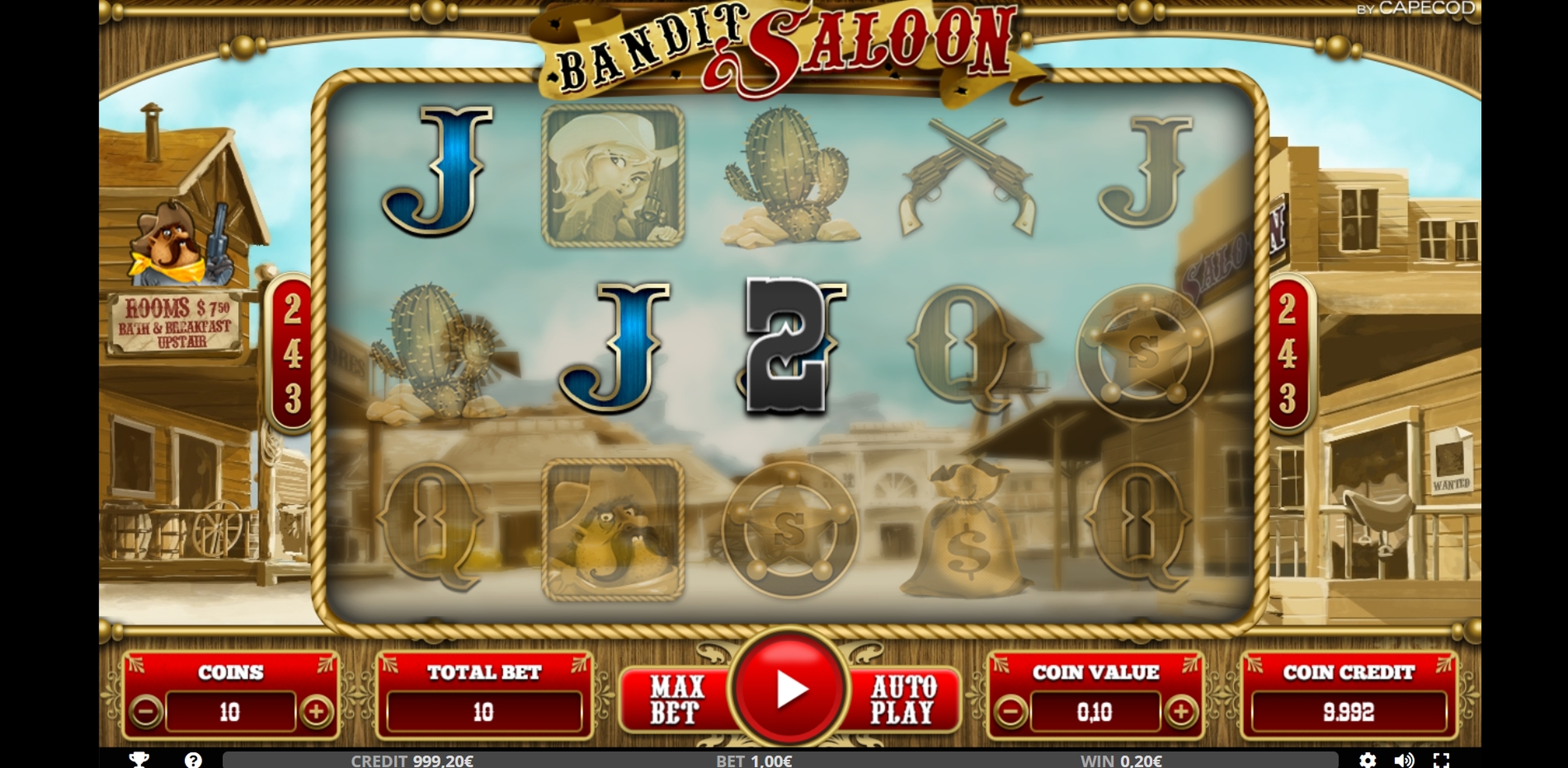 Win Money in Bandit Saloon Free Slot Game by Capecod Gaming