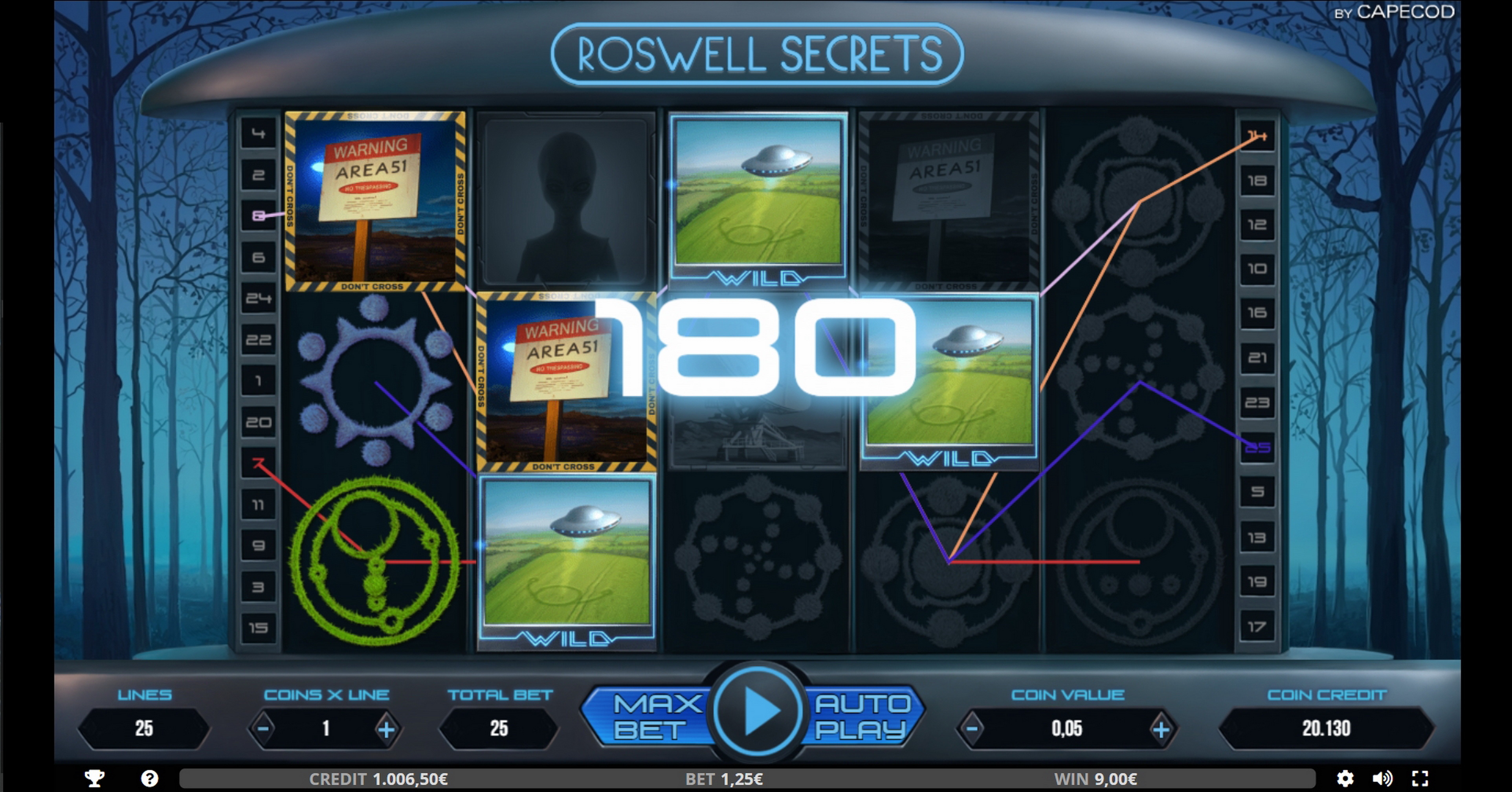 Win Money in Roswell Secrets Free Slot Game by Capecod Gaming