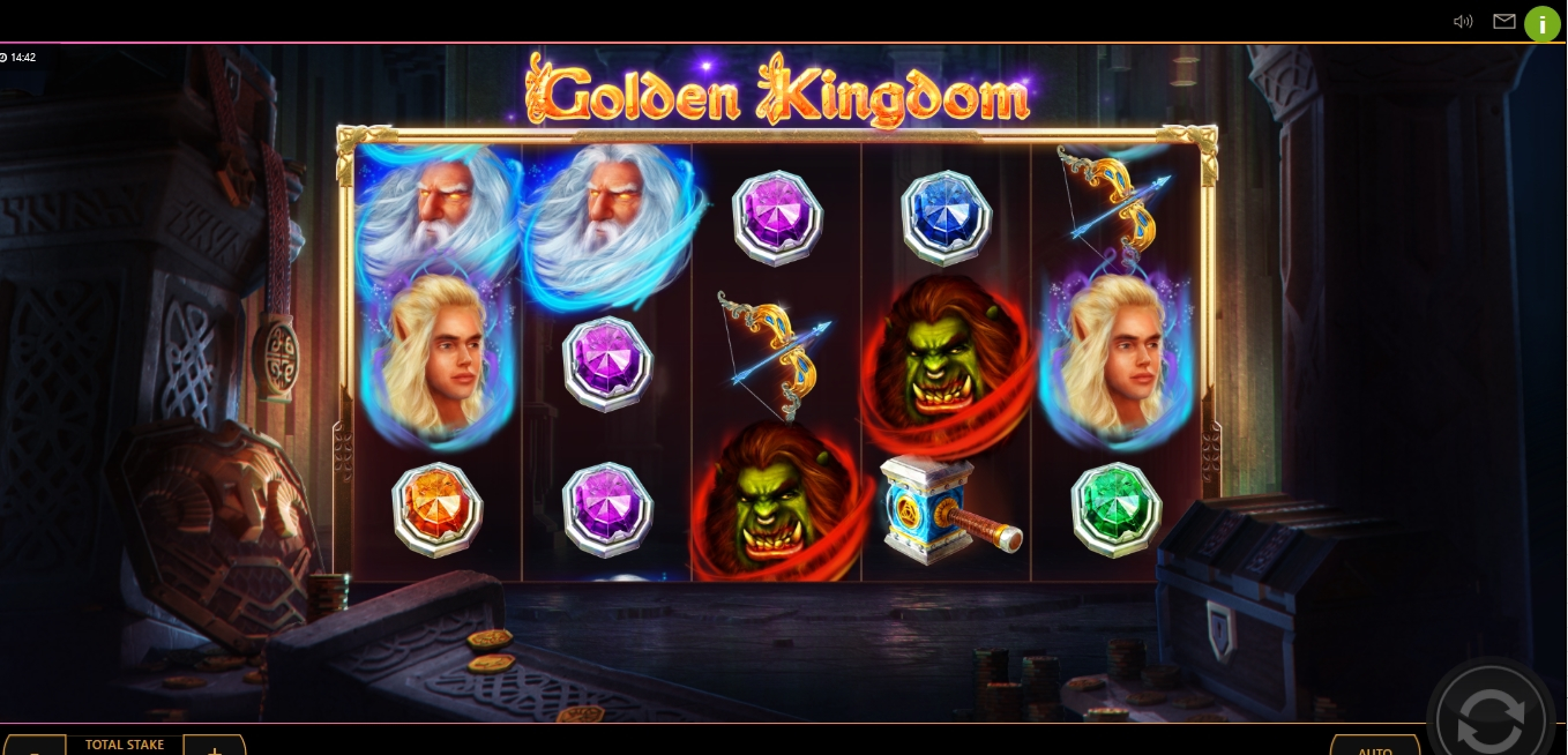 Reels in Golden Kingdom Slot Game by Cayetano Gaming