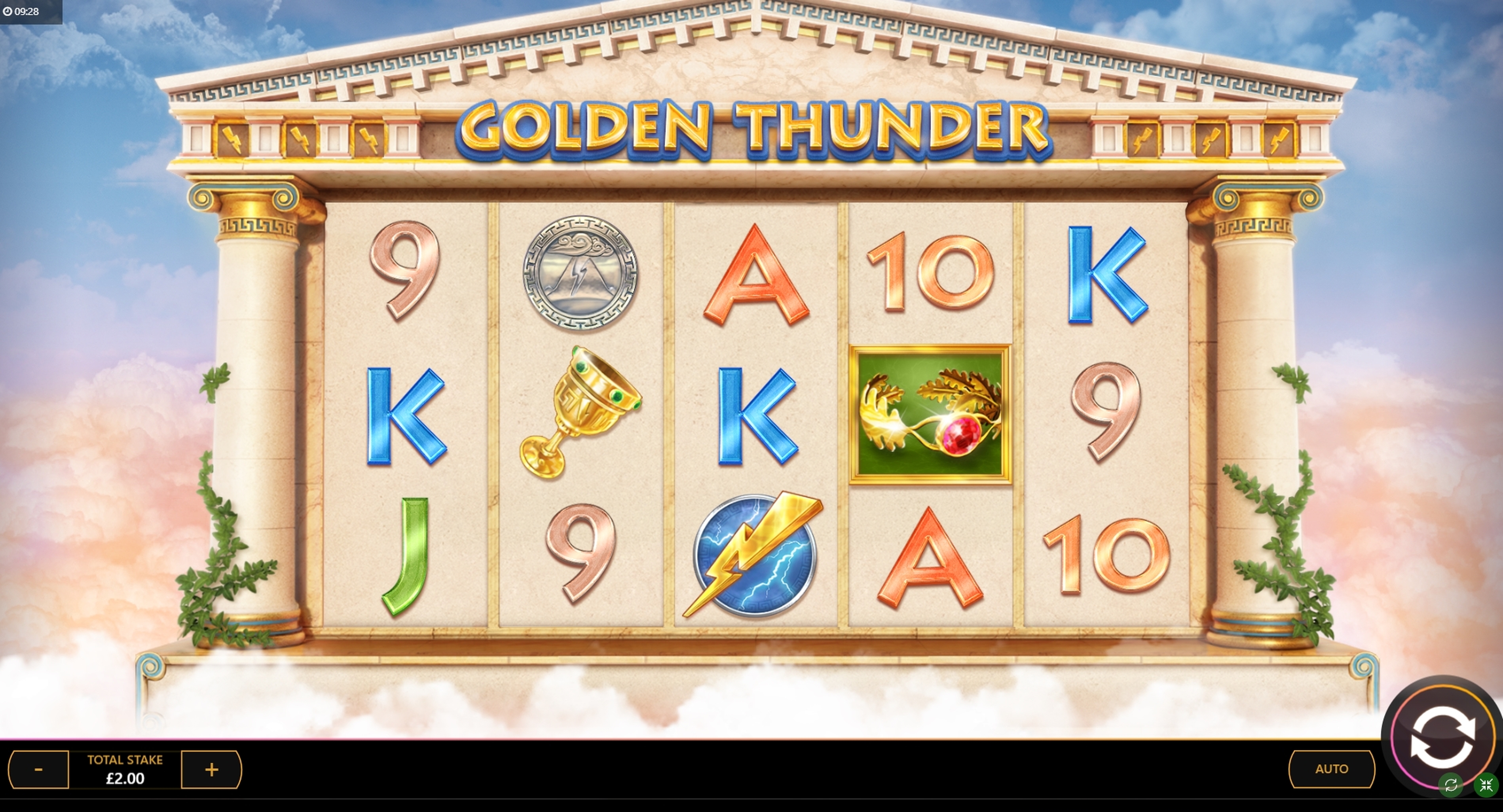 Reels in Golden Thunder Slot Game by Cayetano Gaming