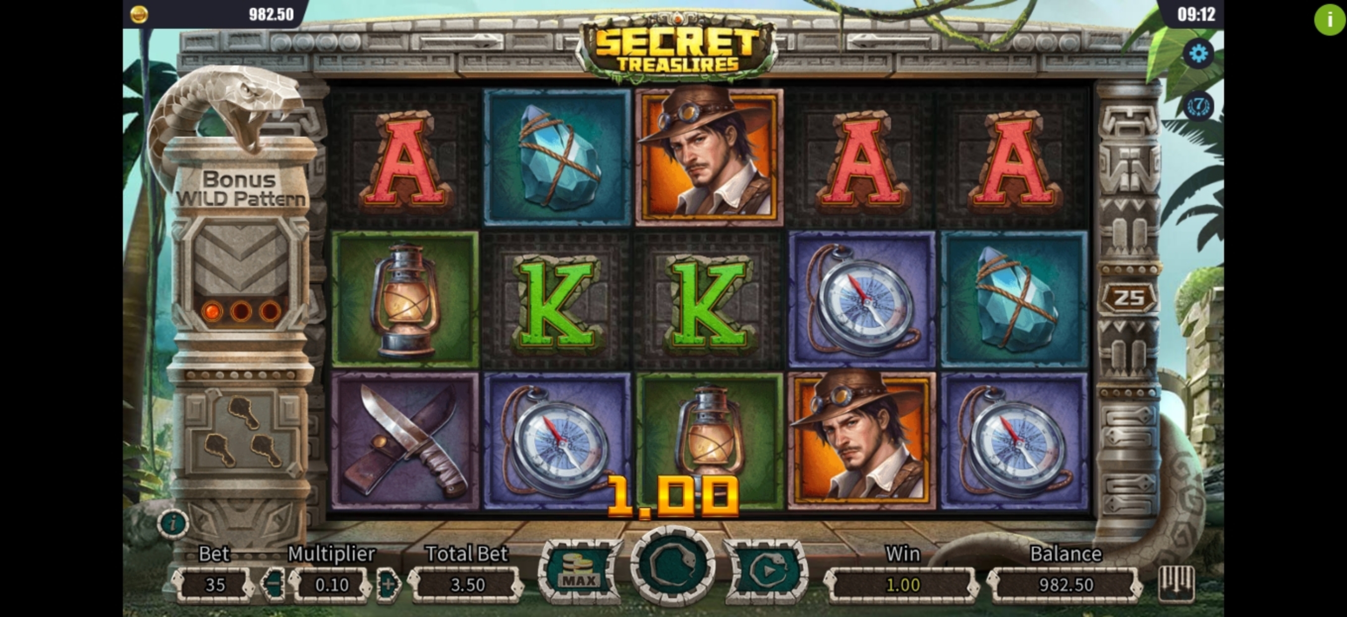 Win Money in Secret Treasures Free Slot Game by Dreamtech Gaming