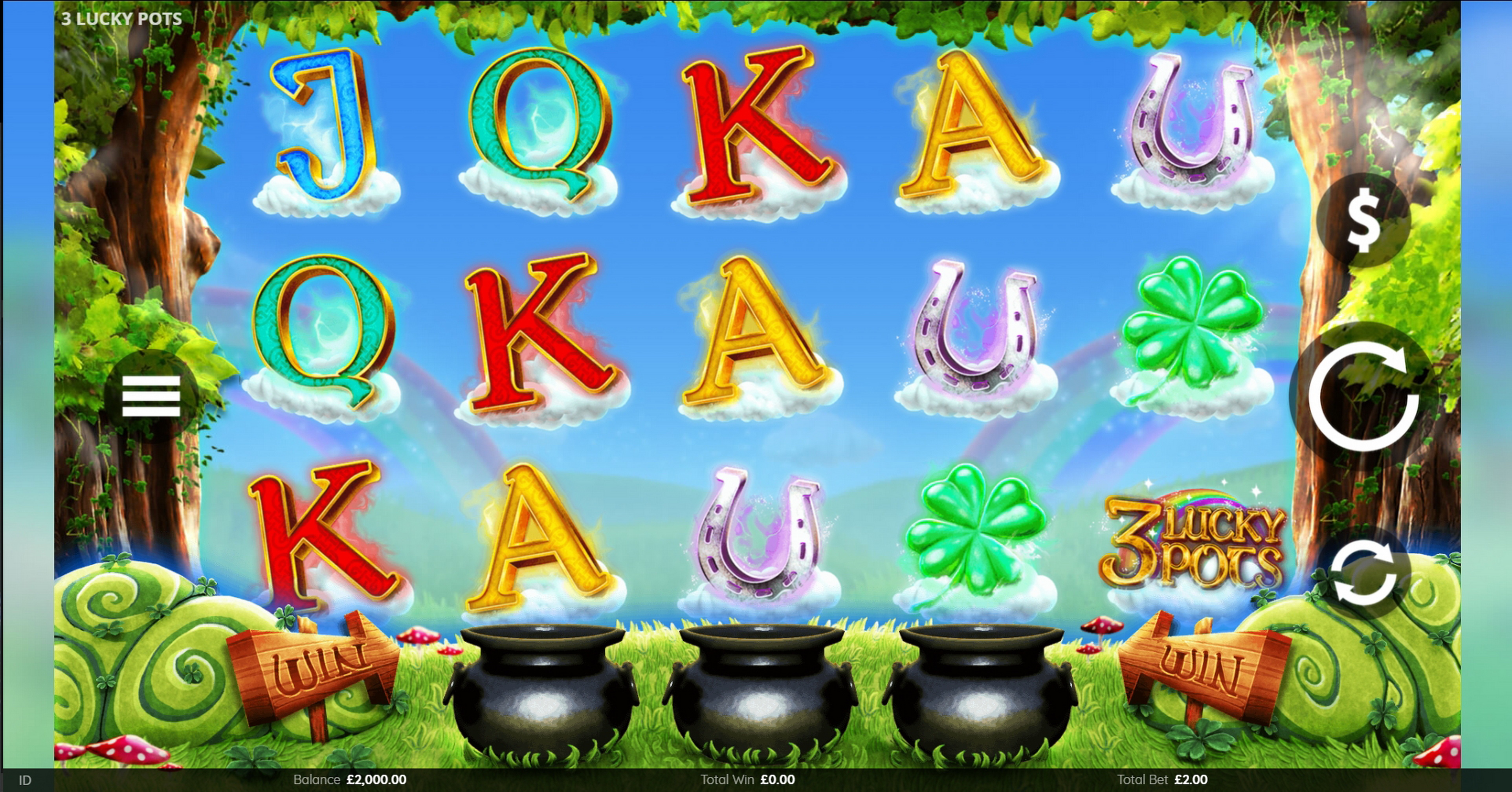 Reels in 3 Lucky Pots Slot Game by Endemol Games
