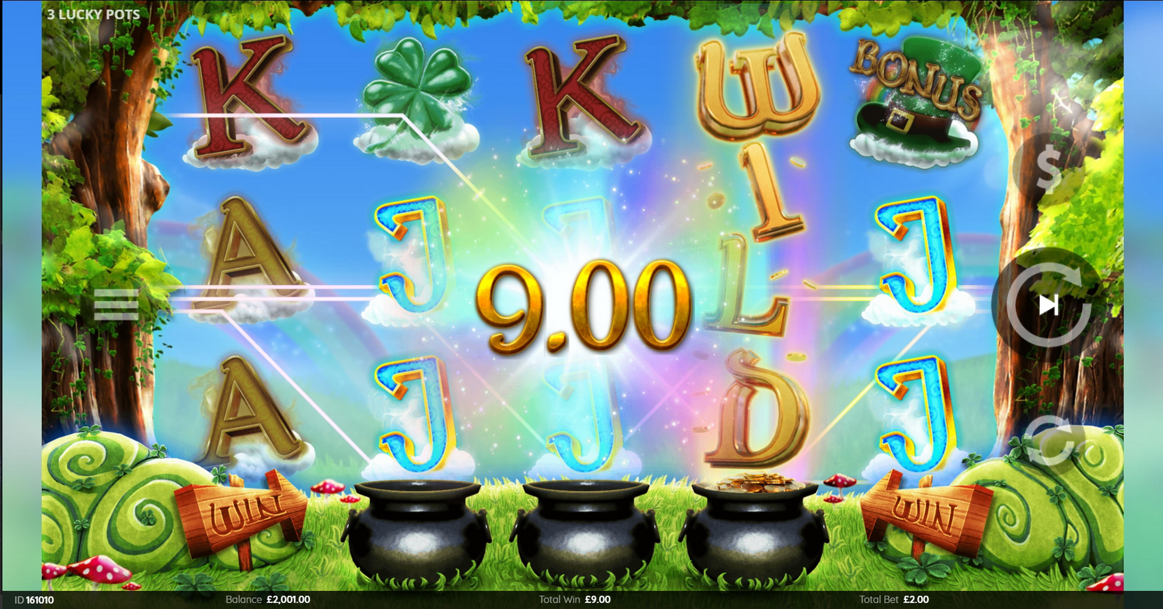 Win Money in 3 Lucky Pots Free Slot Game by Endemol Games
