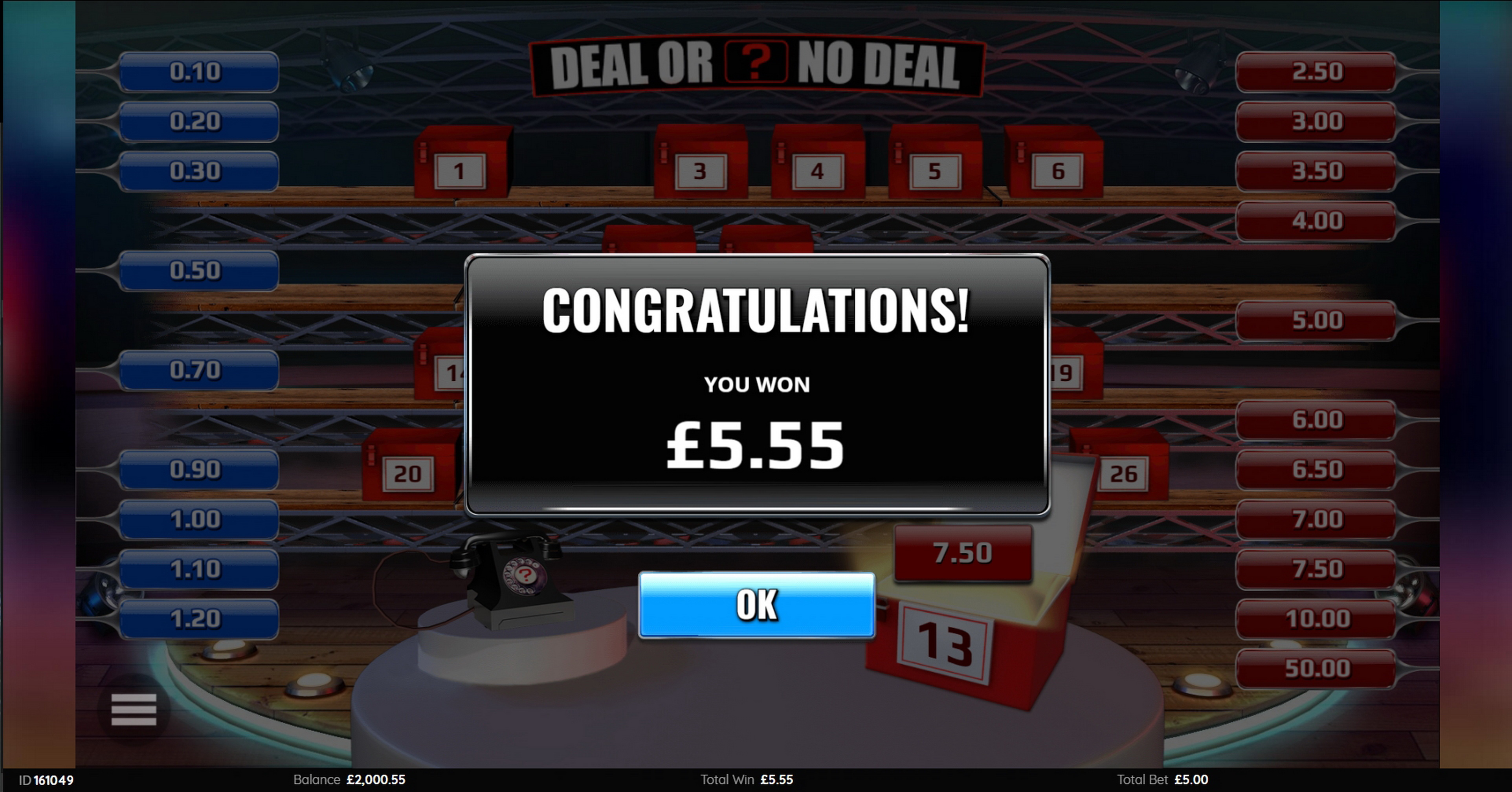 Win Money in Deal Or No Deal Free Slot Game by Endemol Games