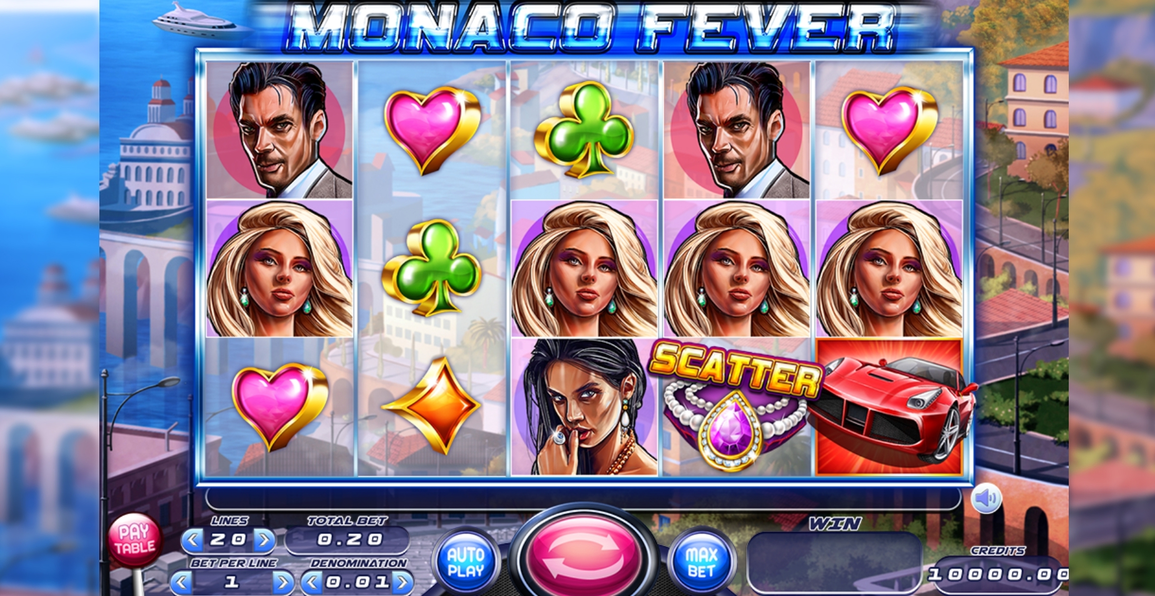 Reels in Monaco Fever Slot Game by Felix Gaming