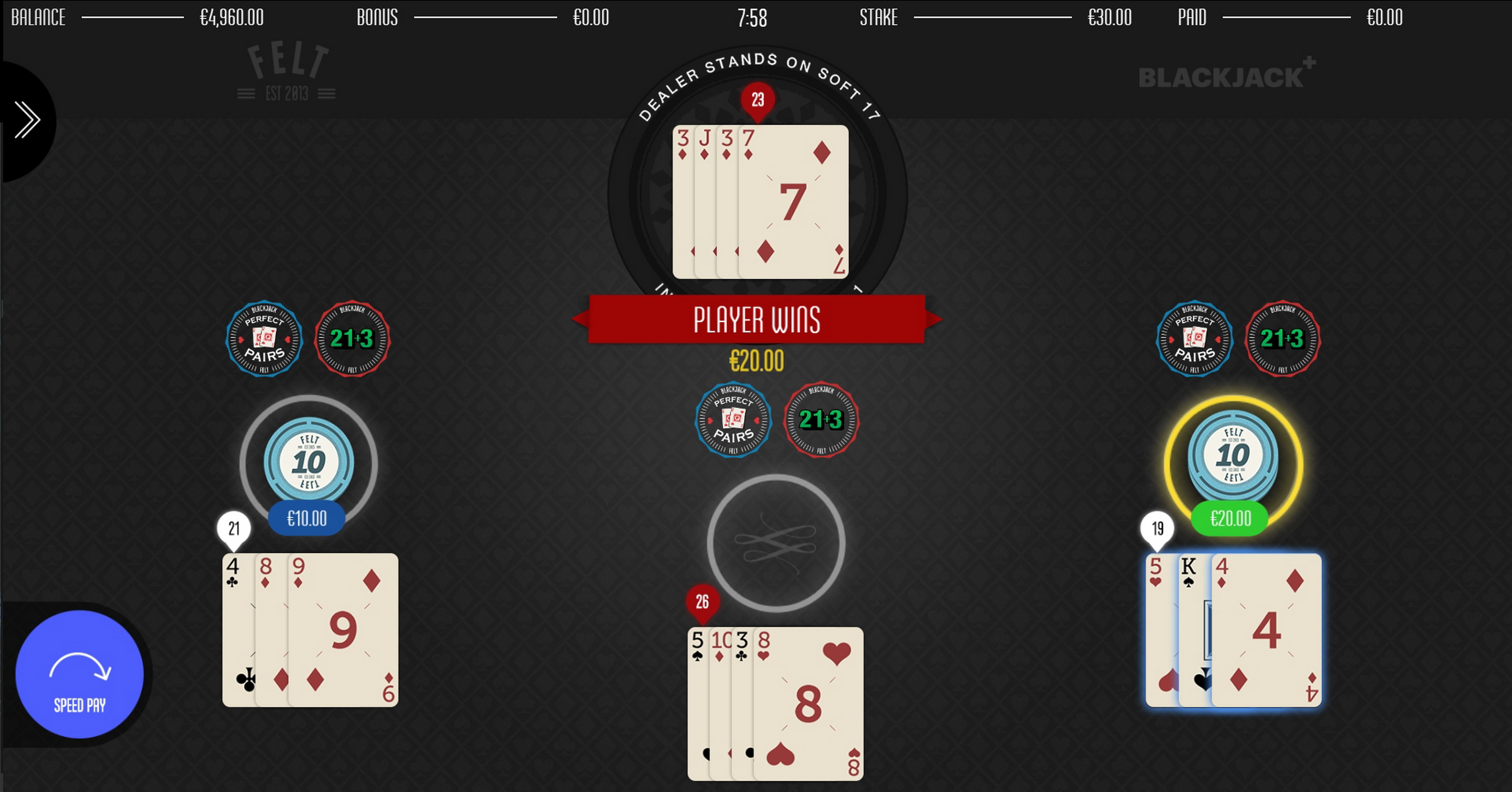Win Money in Blackjack Plus Free Slot Game by Felt