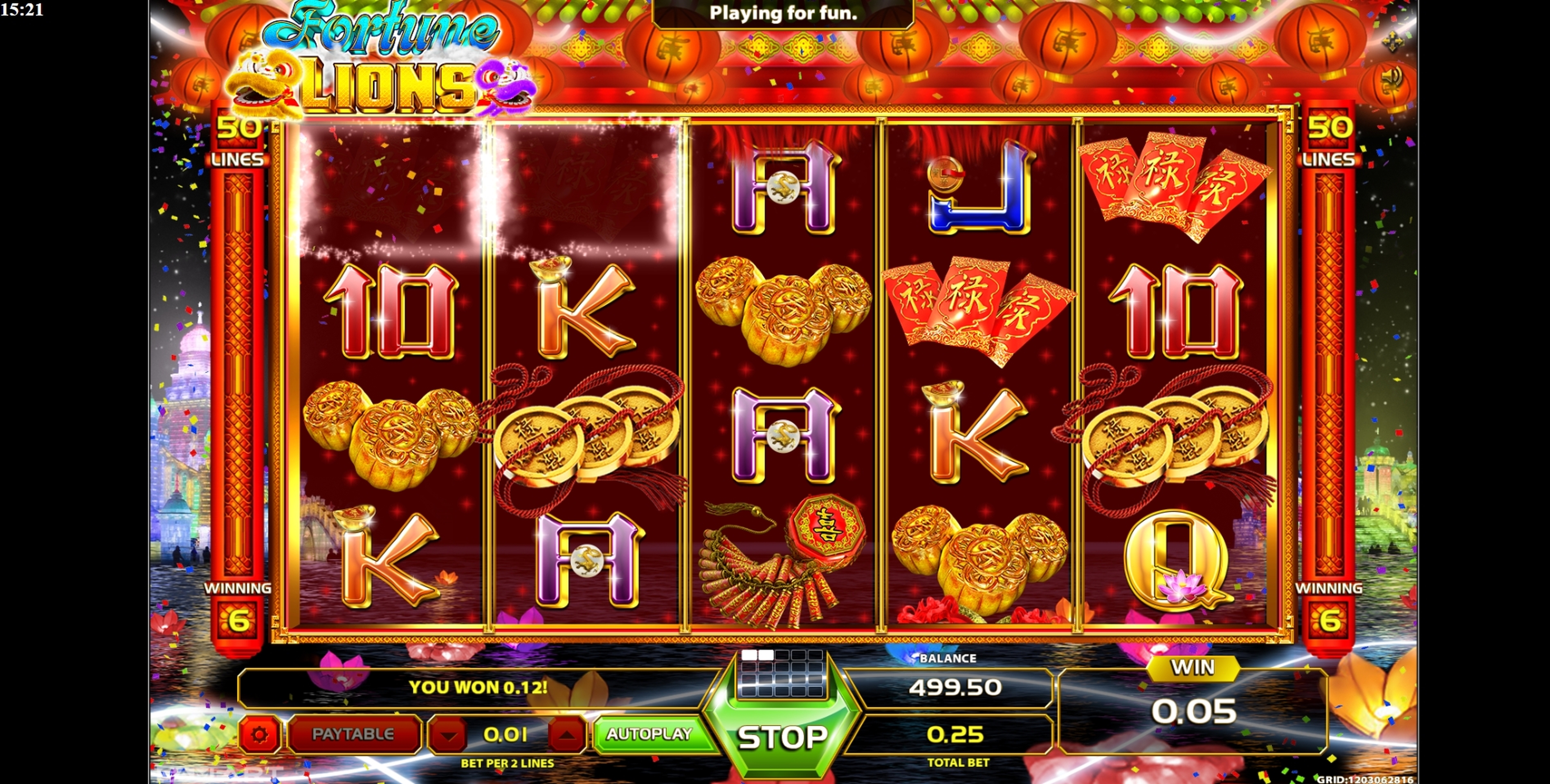 Win Money in Fortune Lions Free Slot Game by GameArt