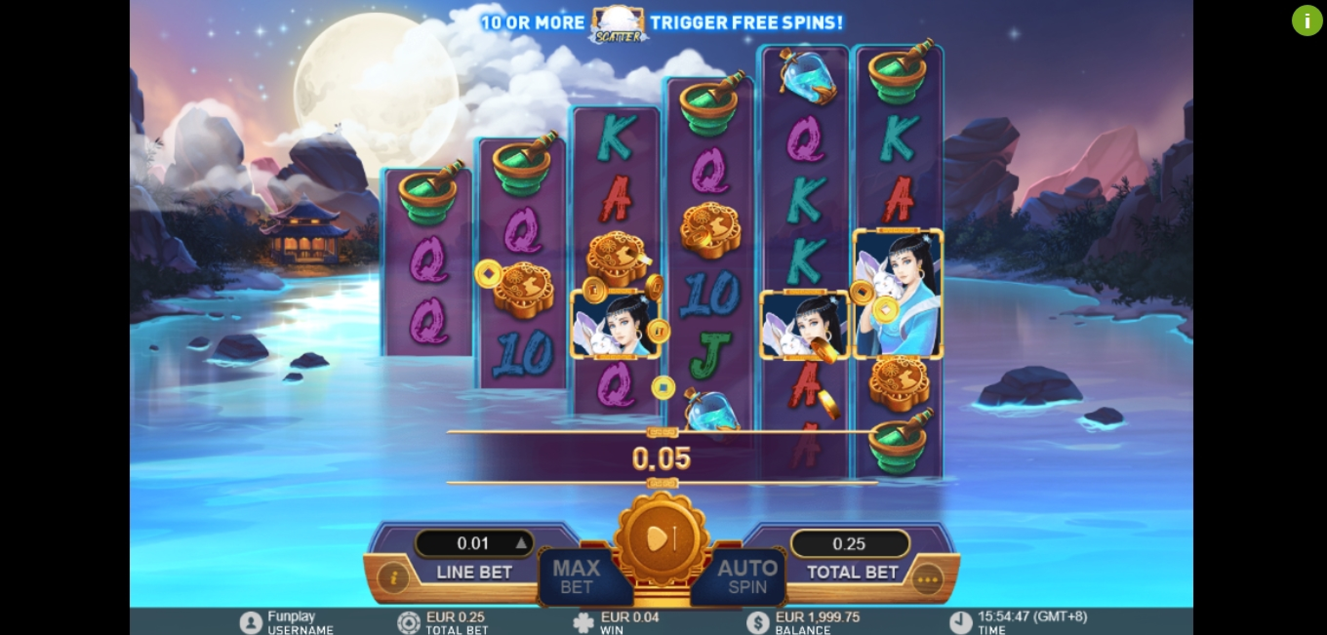 Win Money in Lunar Legends Free Slot Game by Gameplay Interactive