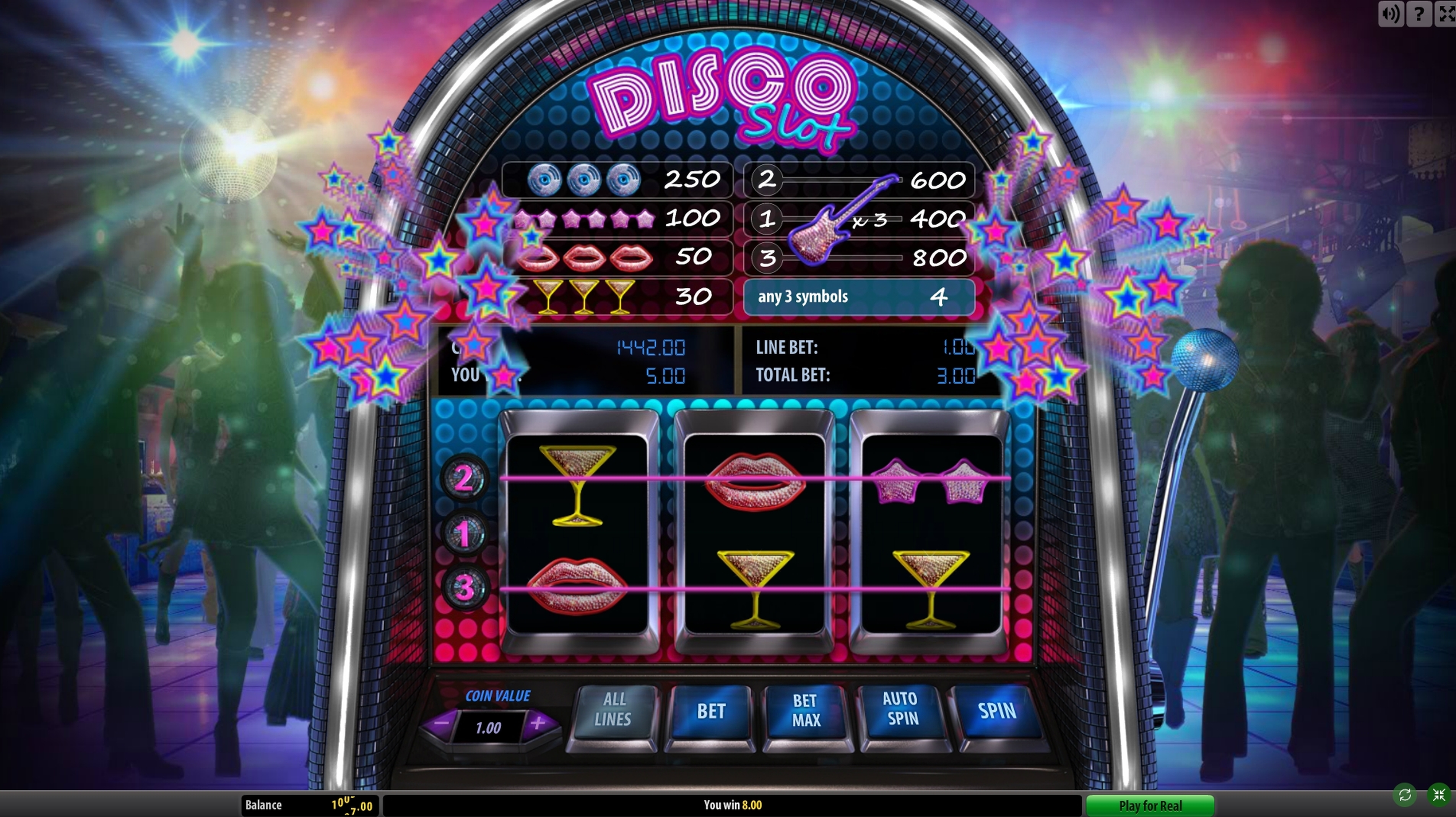 Win Money in Disco Slot Free Slot Game by Gamescale Software