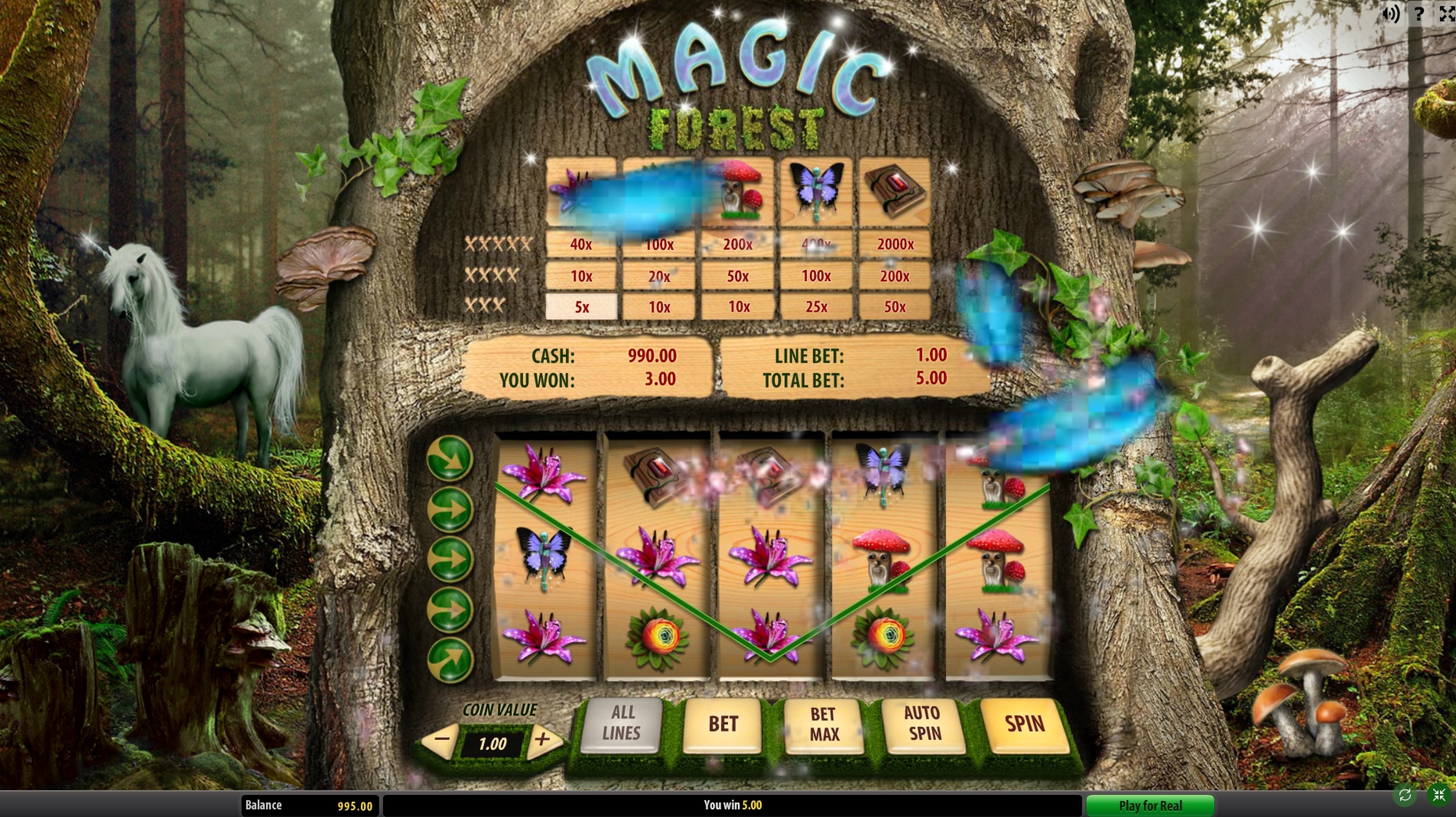 Win Money in Magic Forest Free Slot Game by Gamescale Software