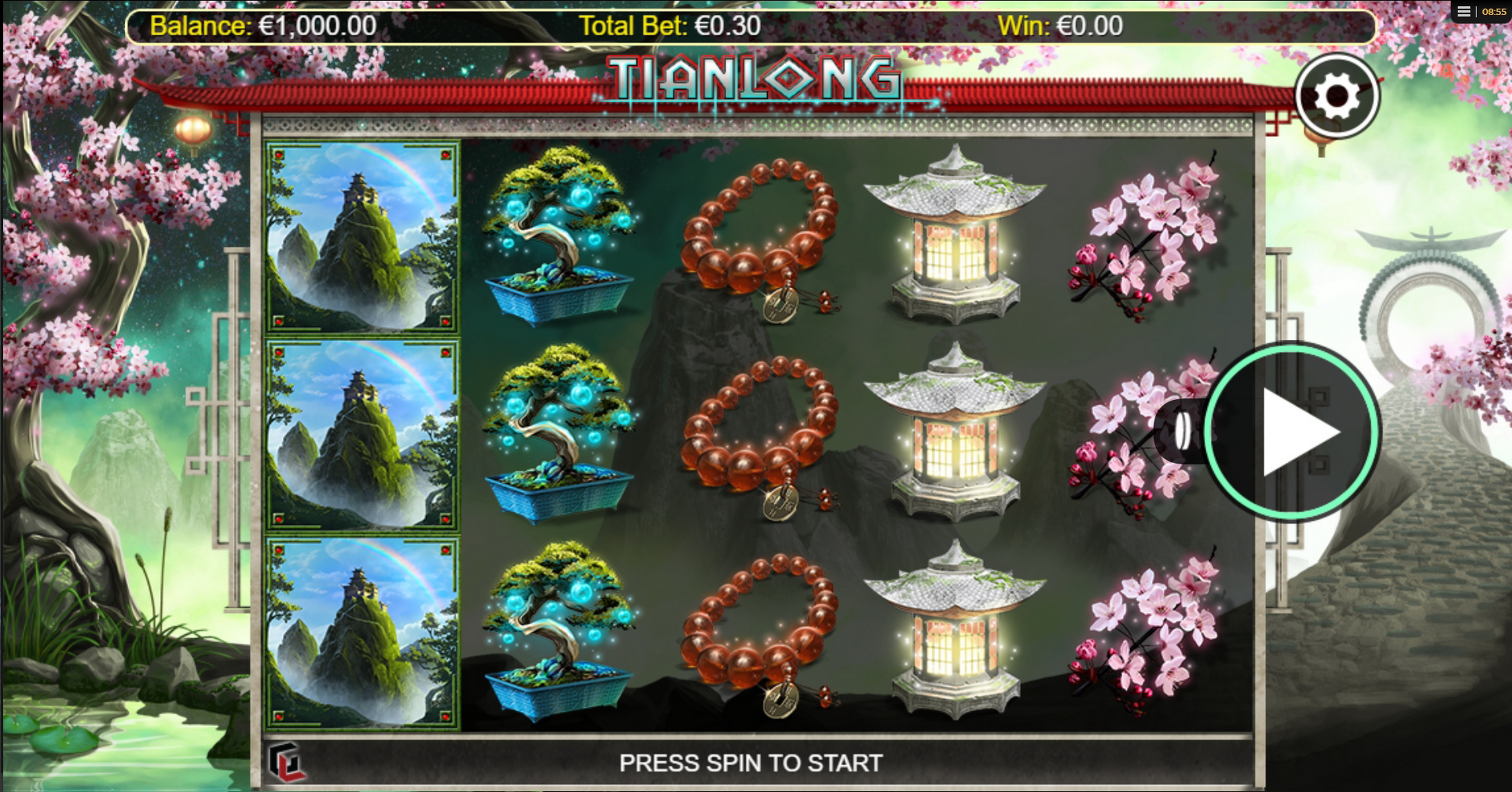 Reels in Tianlong Slot Game by Games Lab
