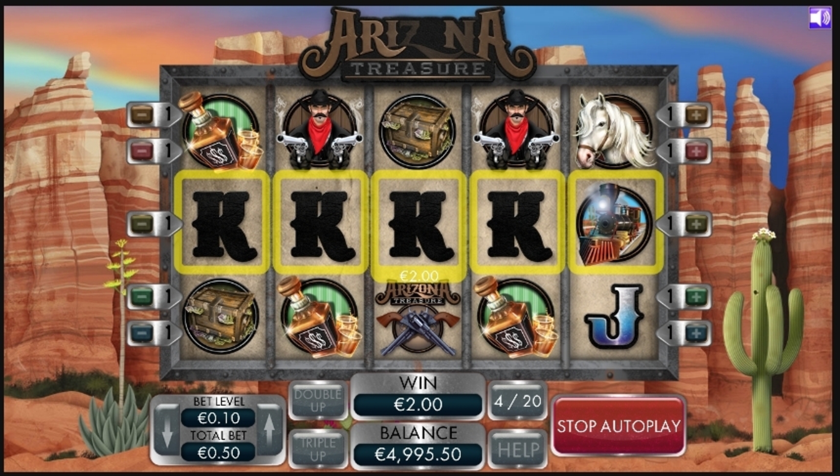 Win Money in Arizona Treasure Free Slot Game by Genesis Gaming
