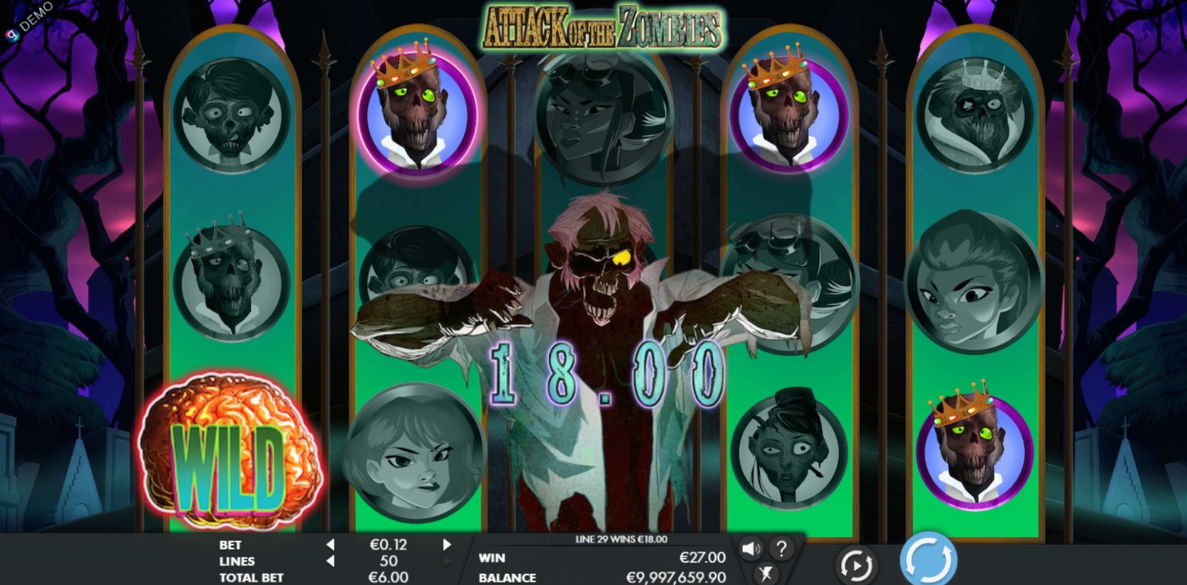 Win Money in Attack of the Zombies Free Slot Game by Genesis Gaming